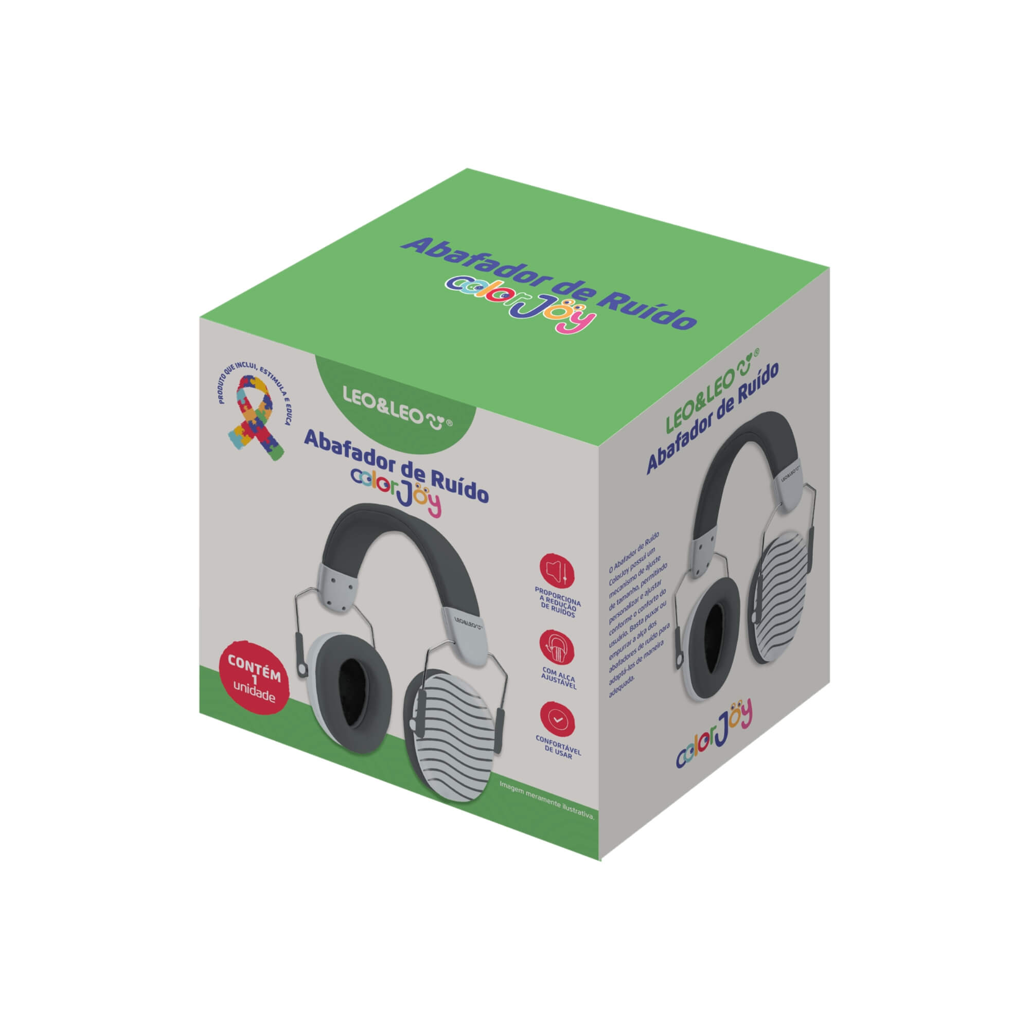 Abafador de Ruídos Color Joy Neutro Infantil Sensorial Leo&Leo Leonora - 10796