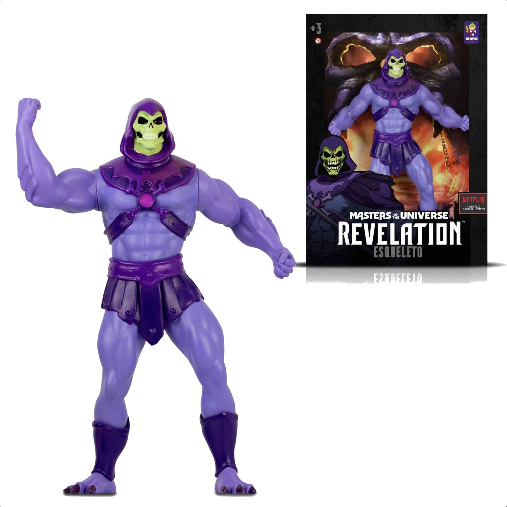 COMP Kit Bonecos Articulados He-Man e Esqueleto - Mestres do Universo Mimo Toys