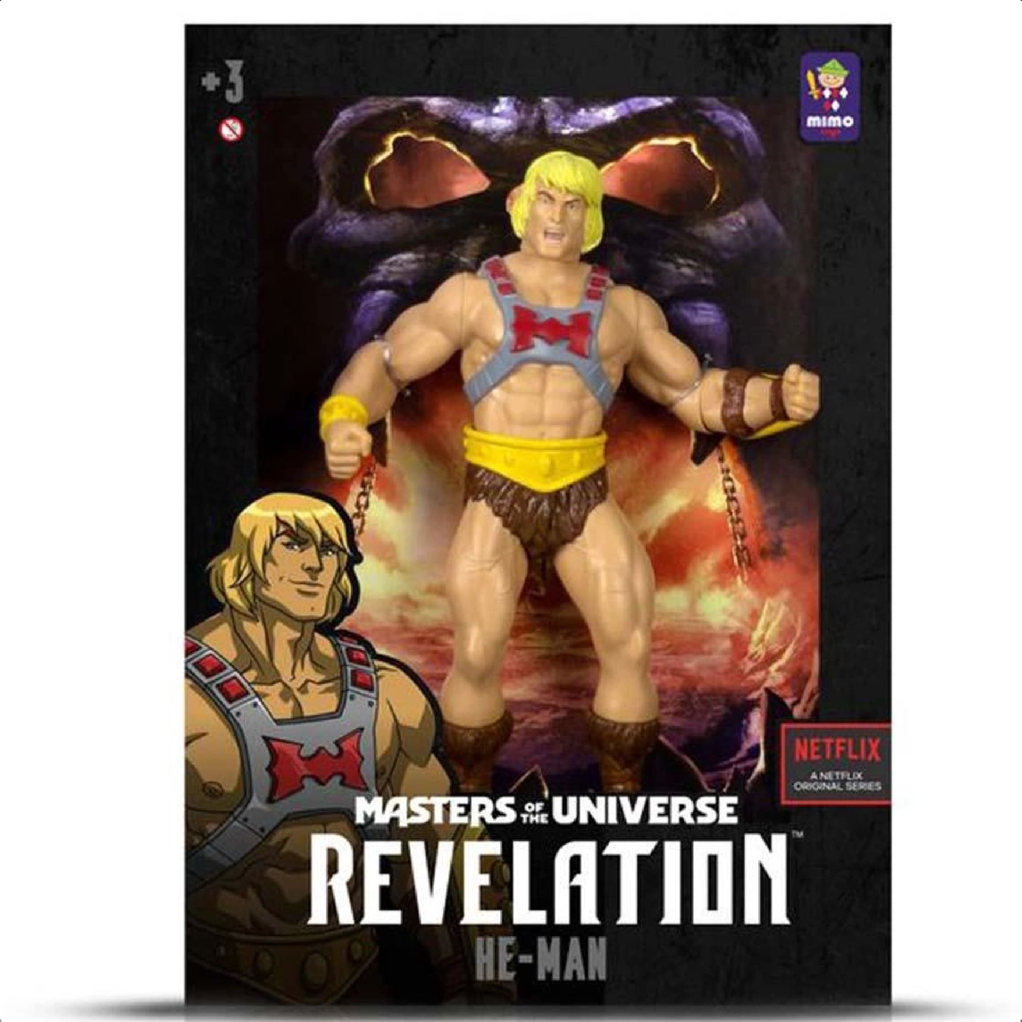 COMP Kit Bonecos Articulados He-Man e Esqueleto - Mestres do Universo Mimo Toys