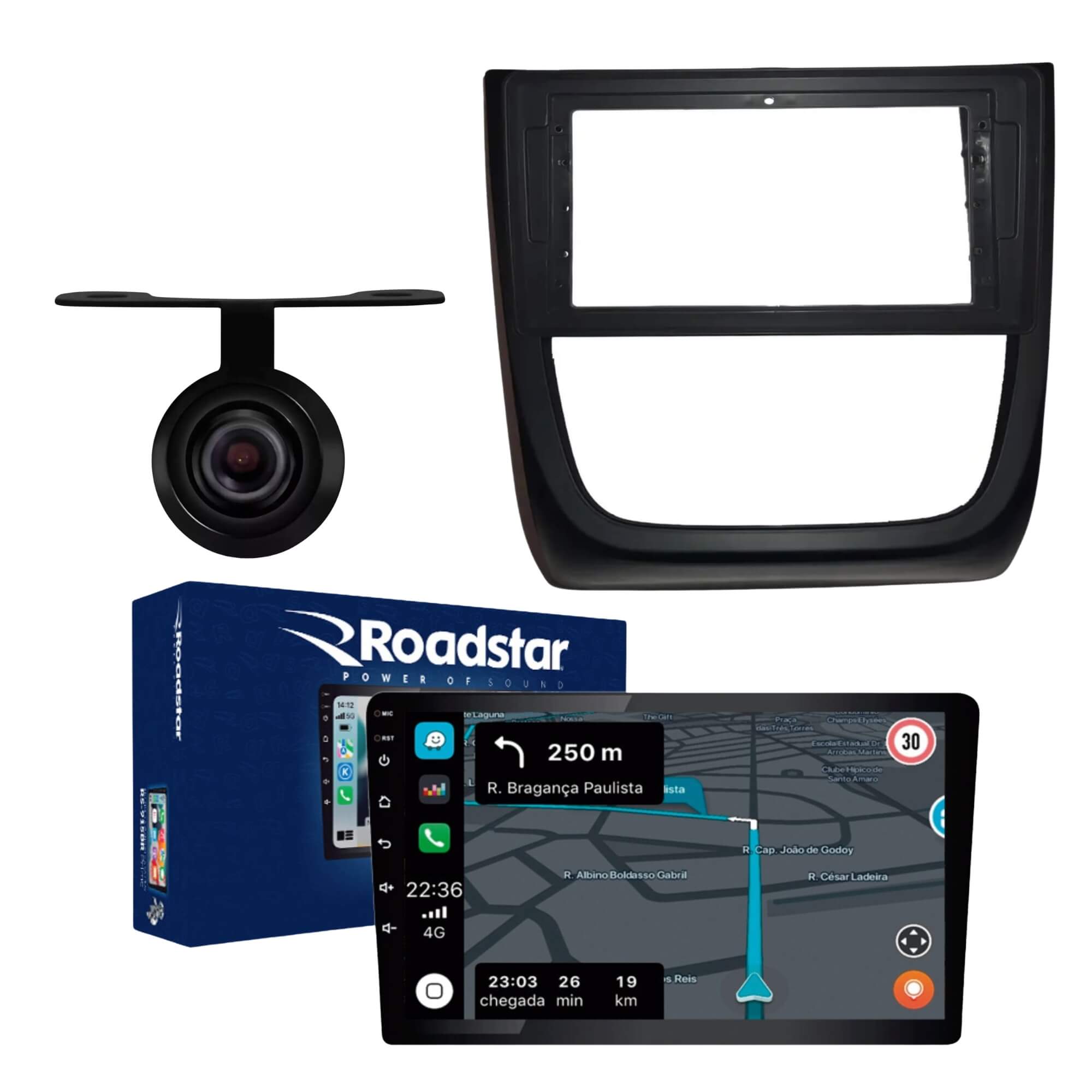 VAR Kit Multimídia Gol G5 (Mídia + Moldura + Câmera de Ré) - Escolha