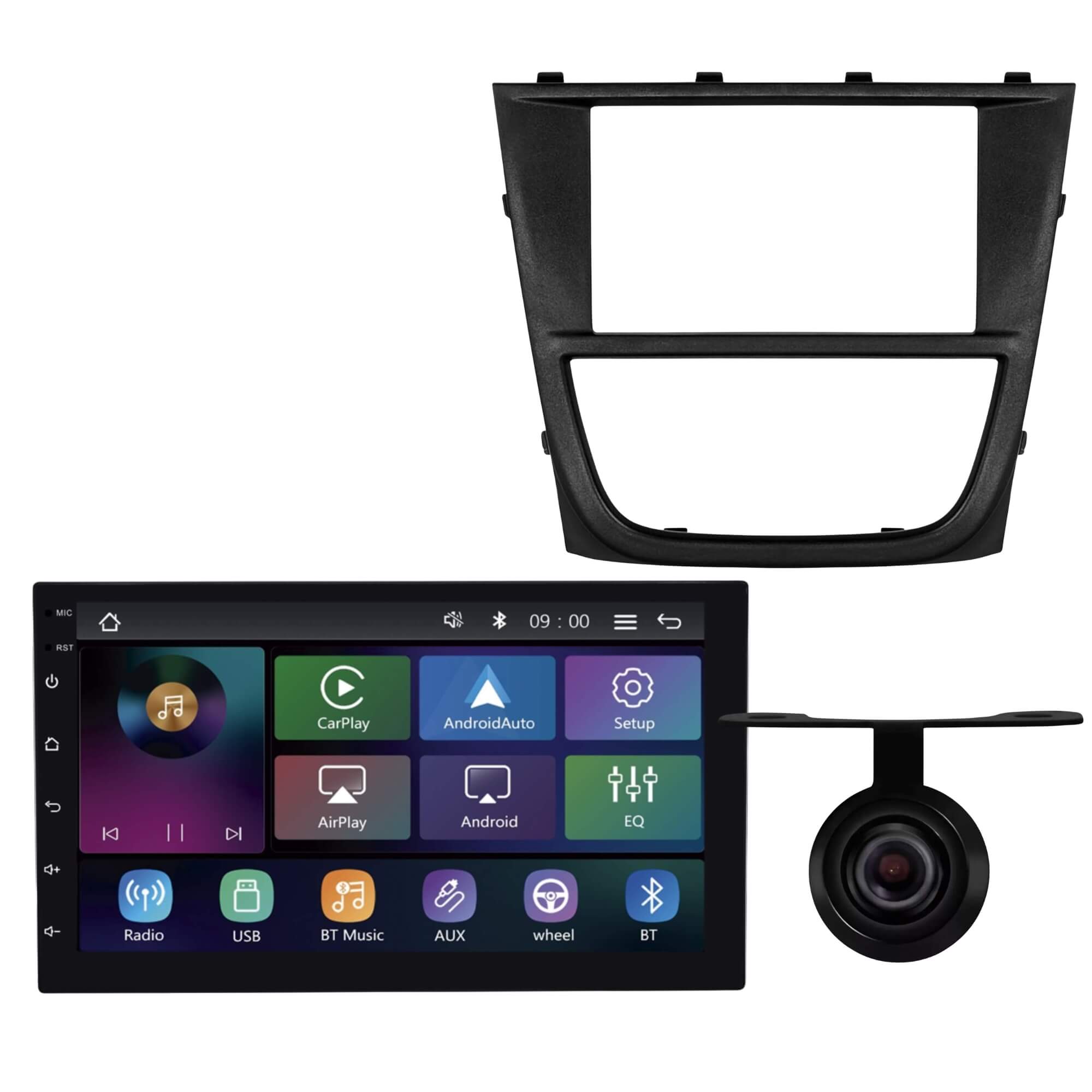 VAR Kit Multimídia Gol G5 (Mídia + Moldura + Câmera de Ré) - Escolha Modelo:Kit RS7200BR