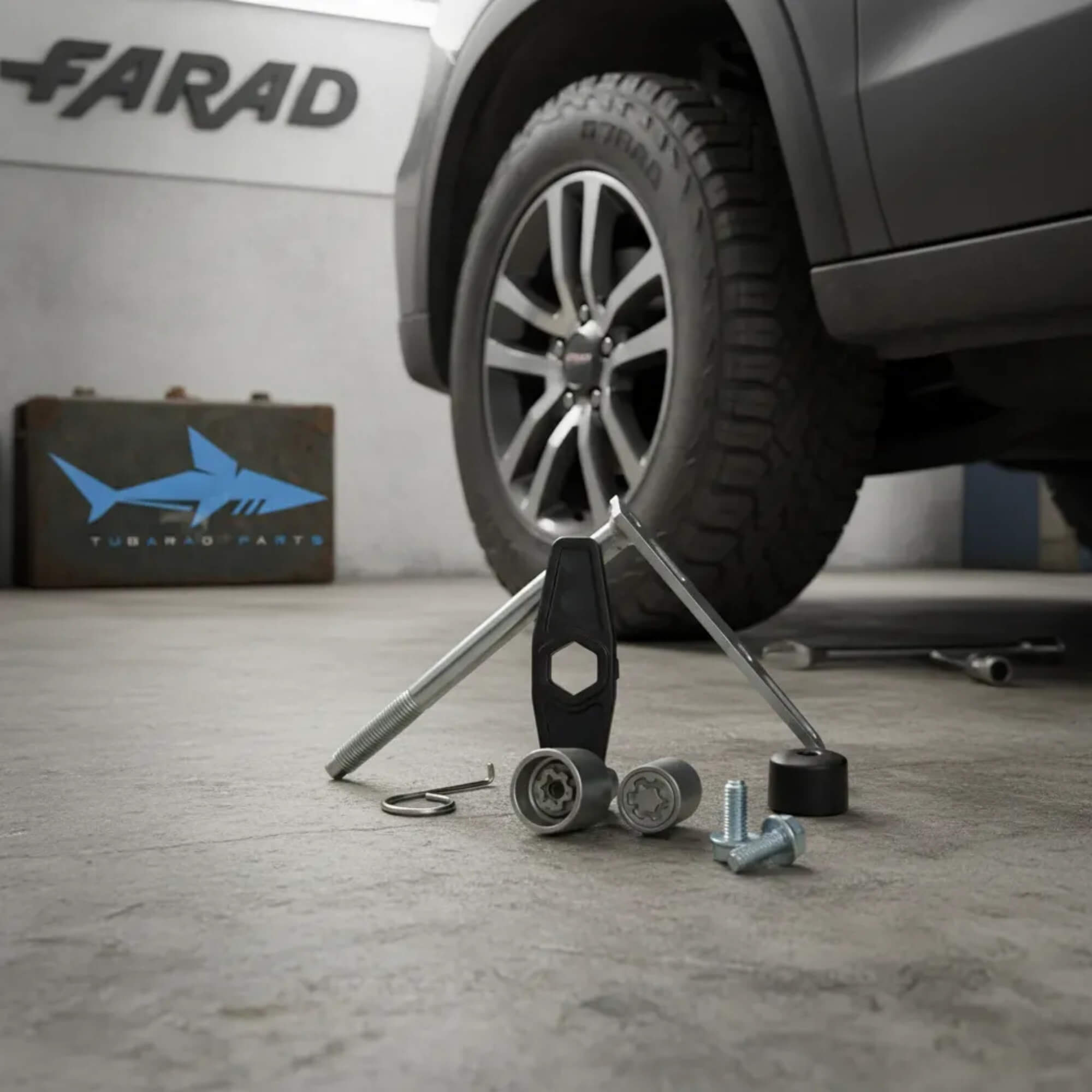 Antifurto do Estepe Sparelock compatível c/ Duster Exceto 4x4 Farad - FT109 3856