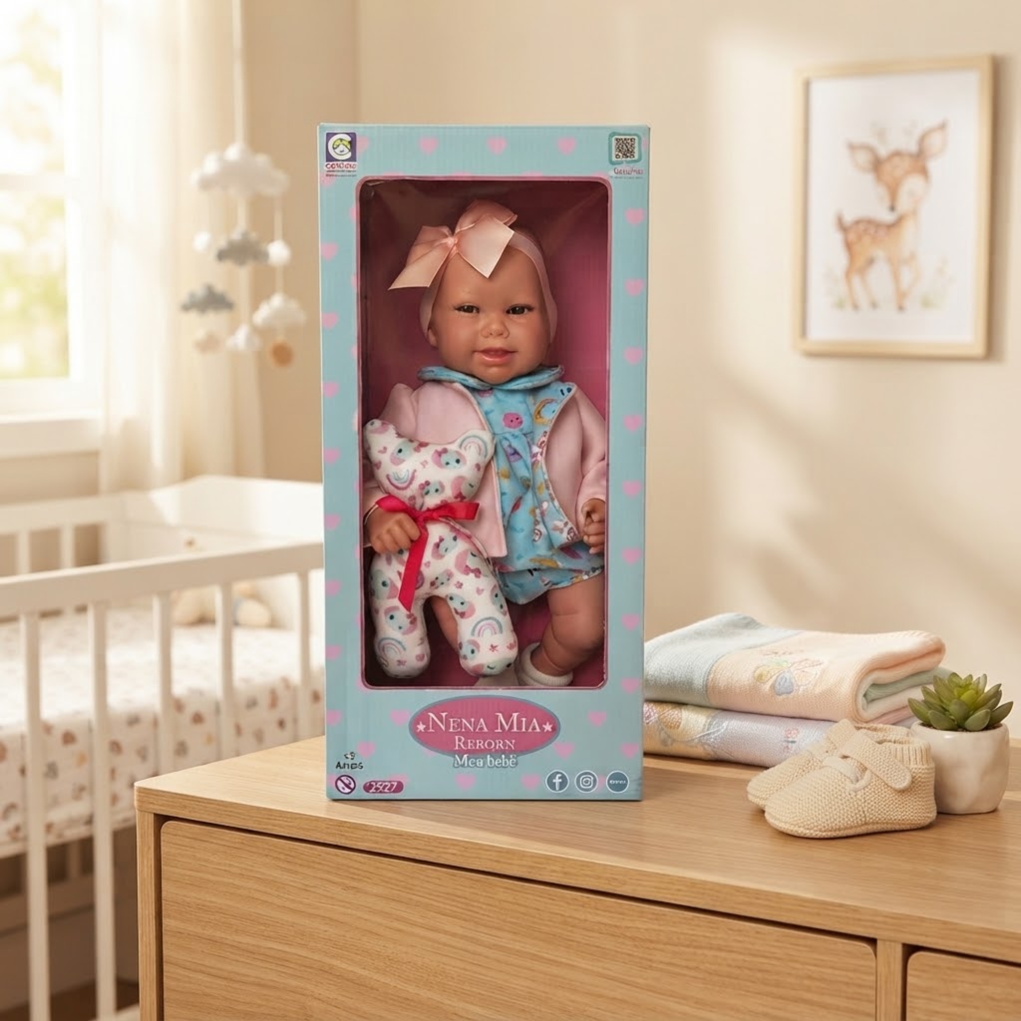 Boneca Nena Mia Reborn Meu Bebê Cotiplás - 2927