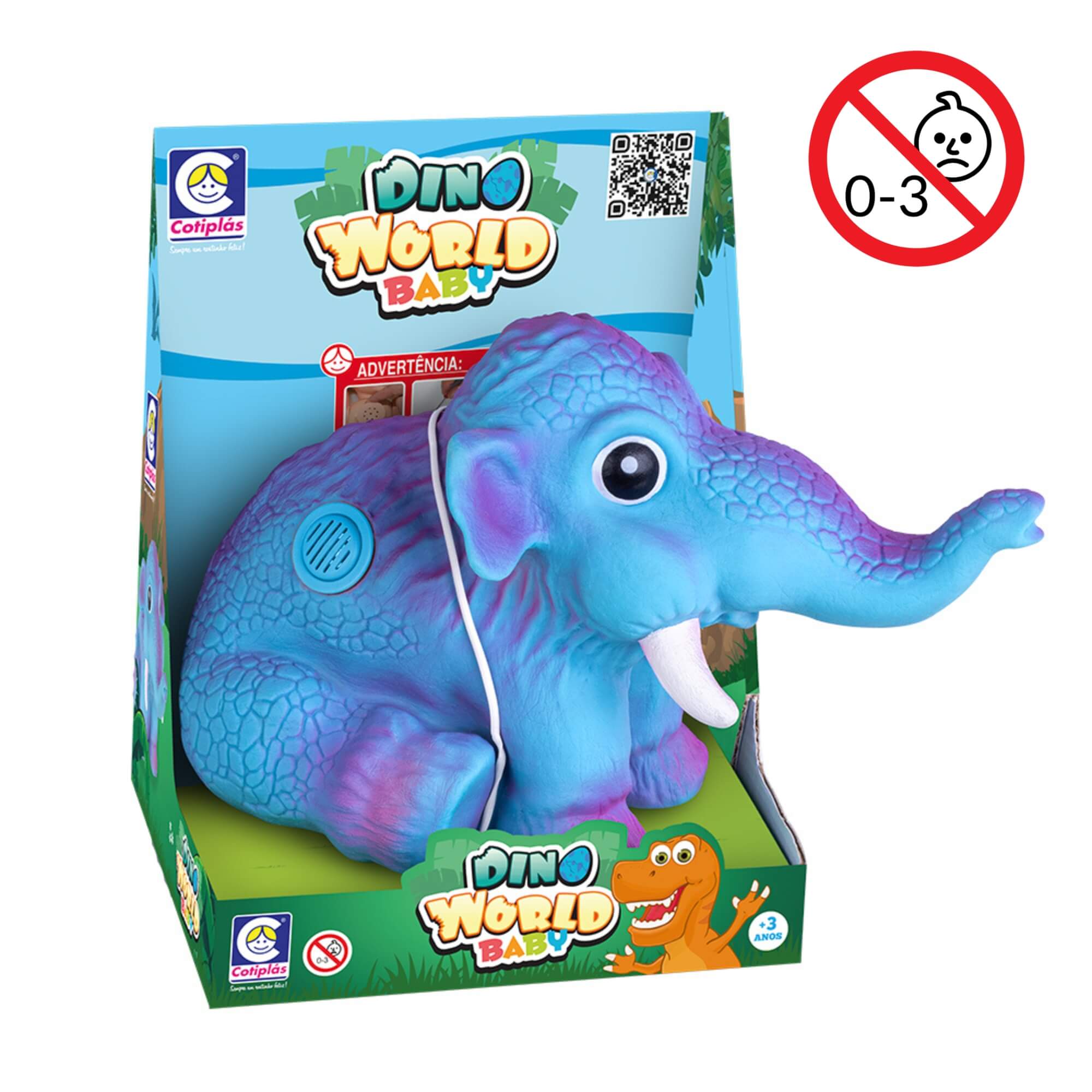 Dinossauro Dino World Baby Espinossauro Com Som Cotiplás - 2928