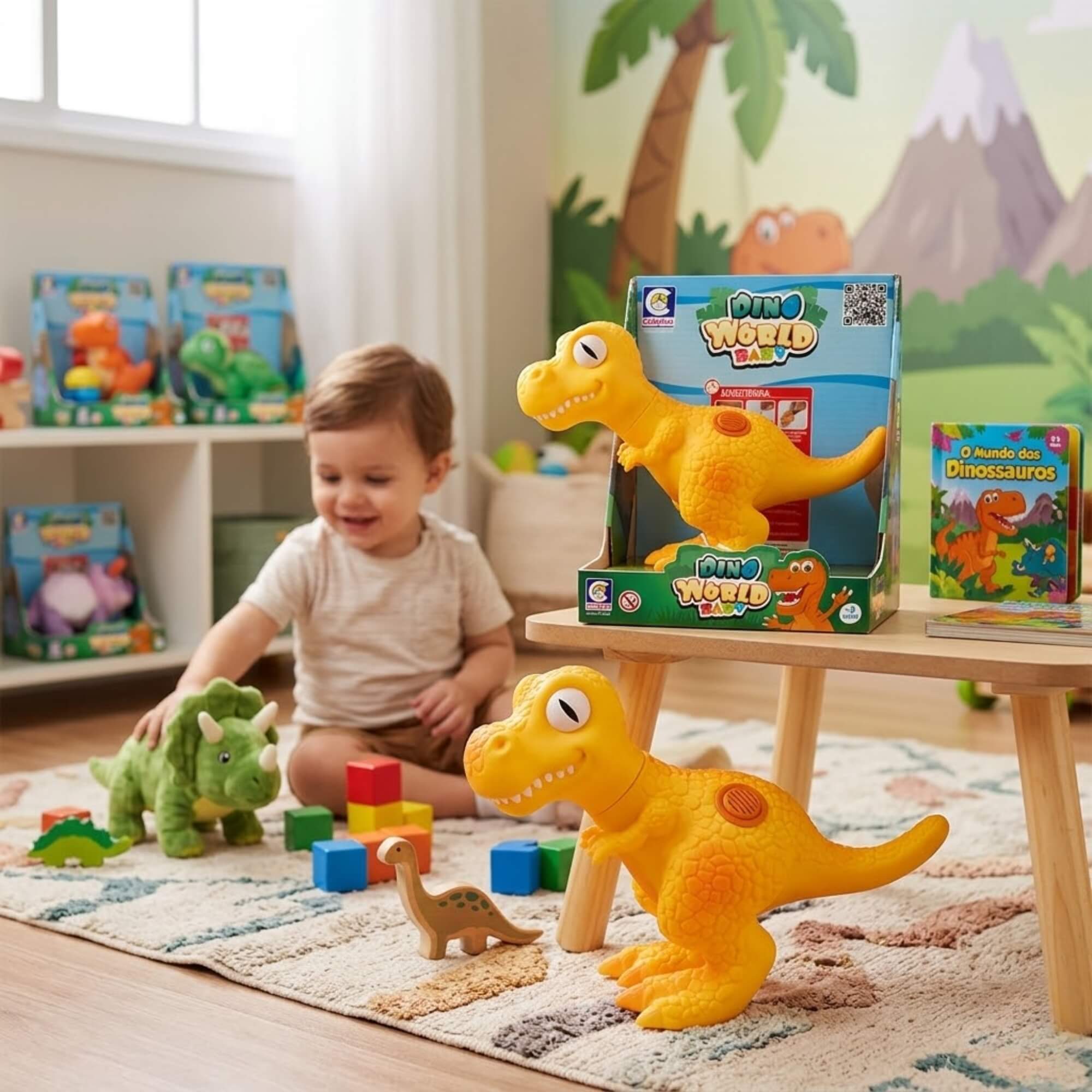 Boneco Dinossauro Dino World Baby T-Rex Com Som Cotiplás - 2929