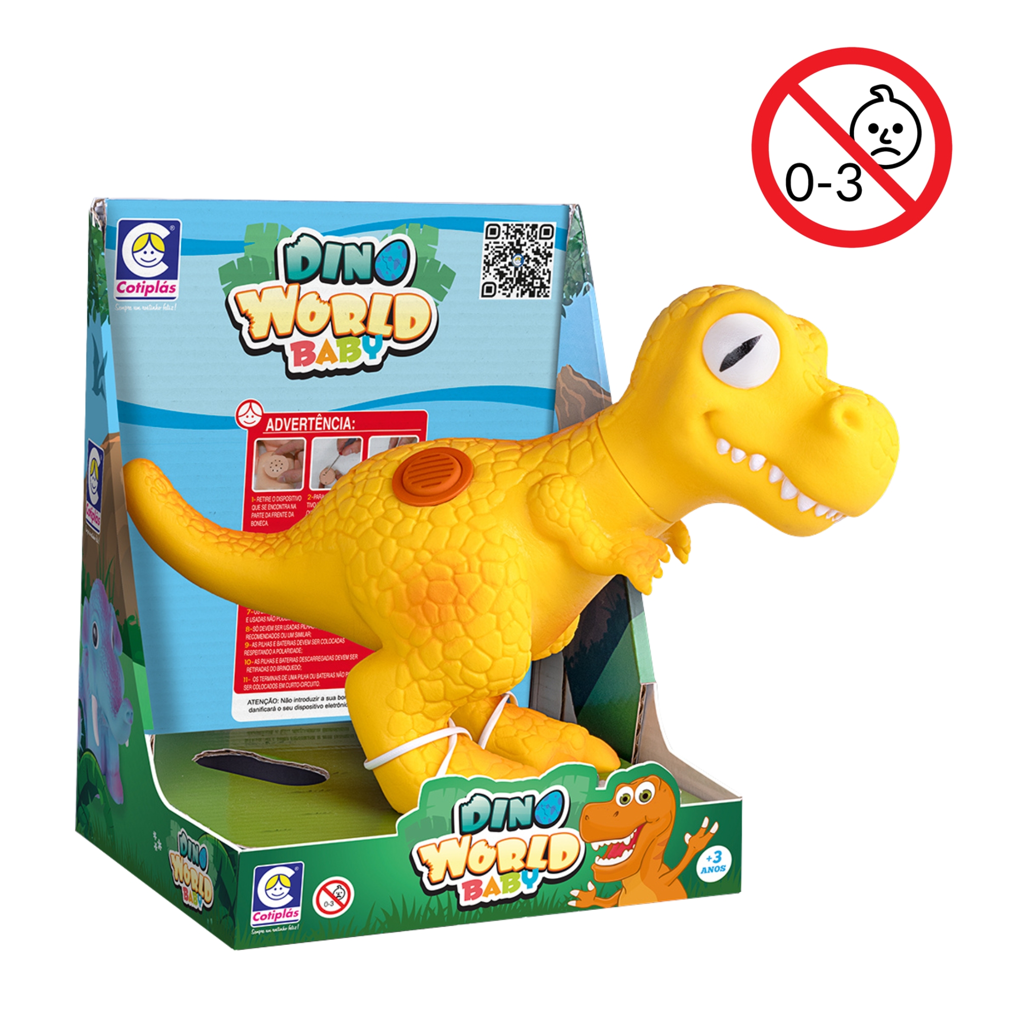 Dinossauro Dino World Baby Espinossauro Com Som Cotiplás - 2930