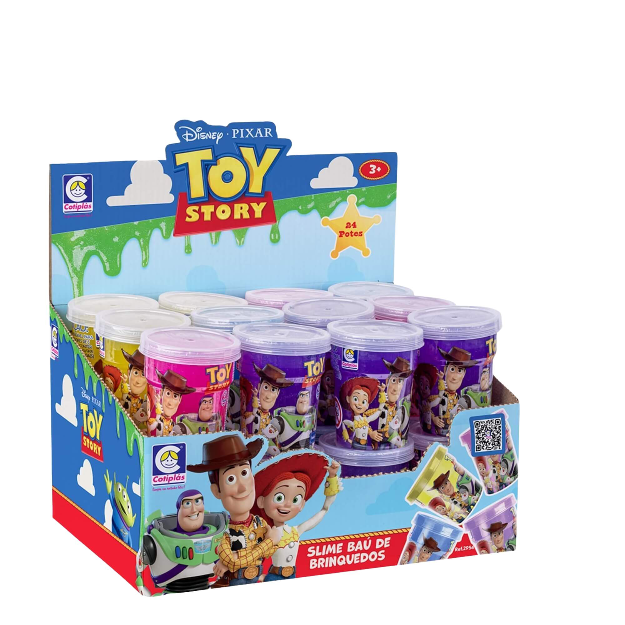 Slime Toy Story Baú de Brinquedos Glitter Sortido e unitário Cotiplás - 2931