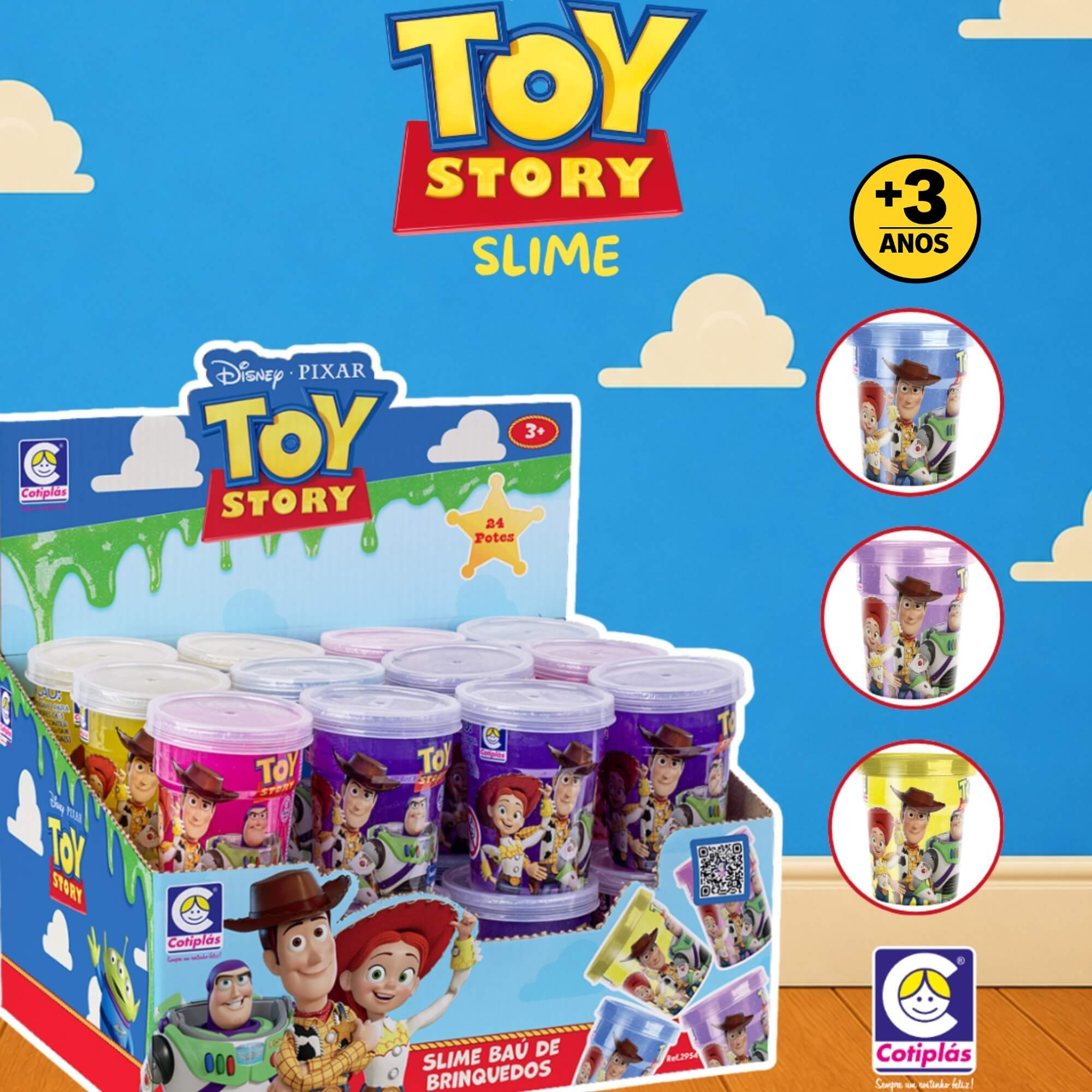 Slime Toy Story Baú de Brinquedos Glitter Sortido e unitário Cotiplás - 2931