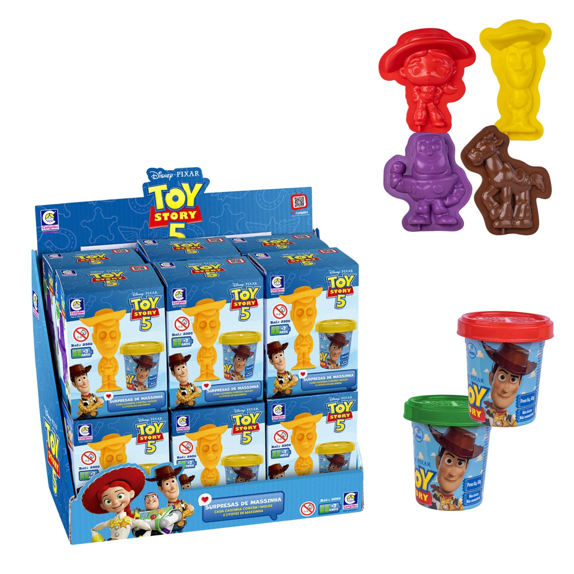Brinquedo Disney Toy Story Surpresas De Massinha Sortido e Unitário Cotiplás - 2950
