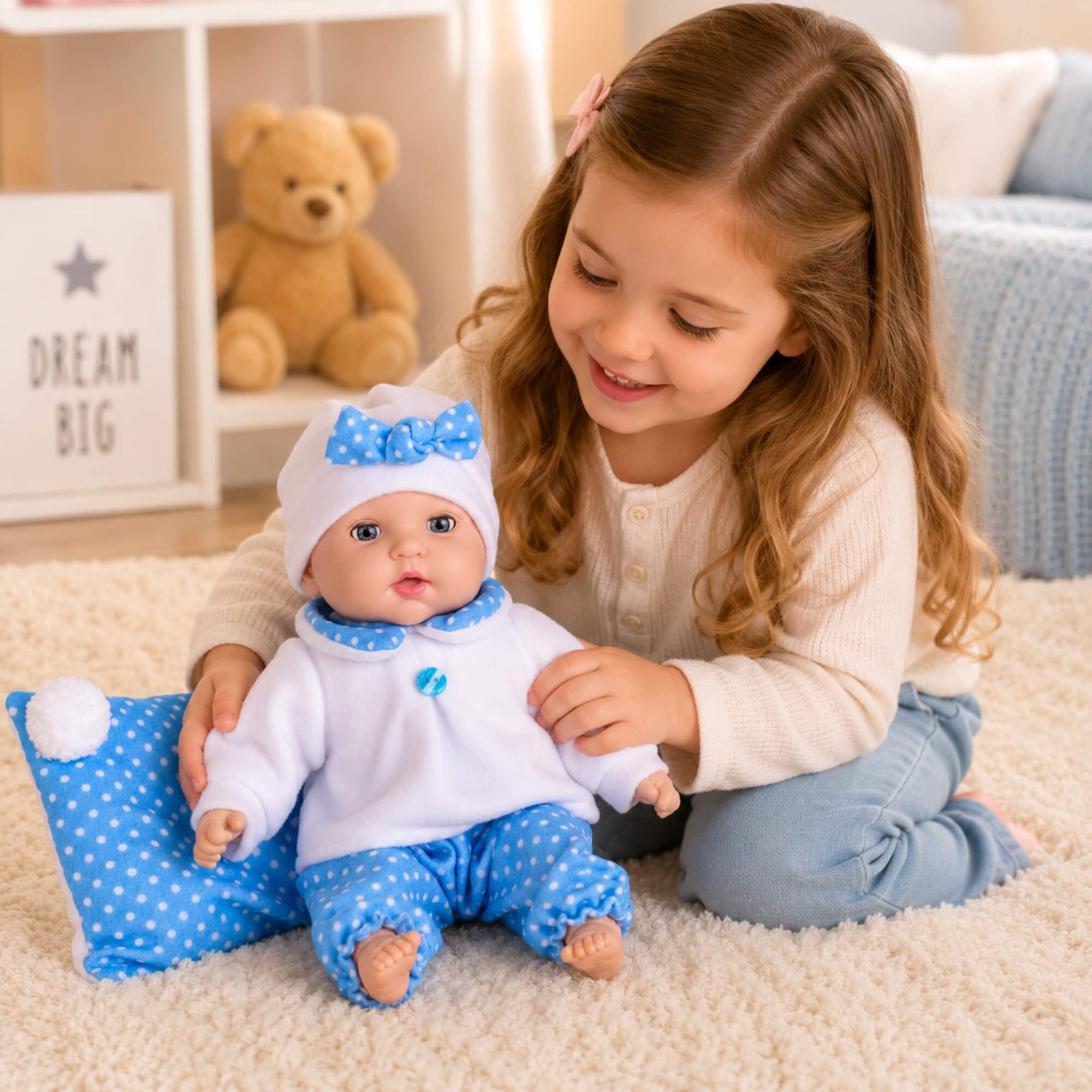 Boneca Baby Moments Reborn Menino 41cm Vinil Macio - Cotiplás - 2957