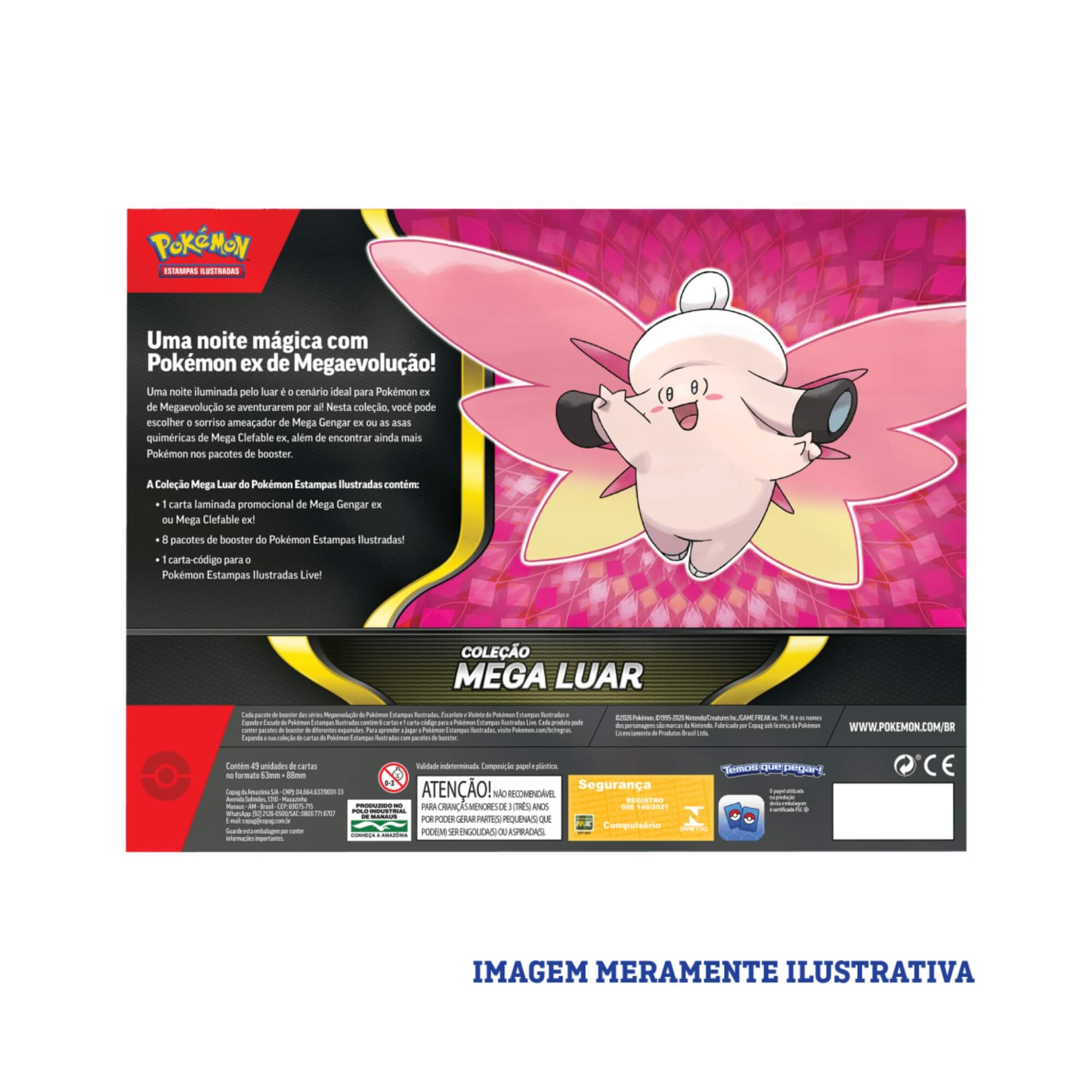 Pokemon 2x Box Coleção Mega Luar - Clefable e Gengar Copag - 37165