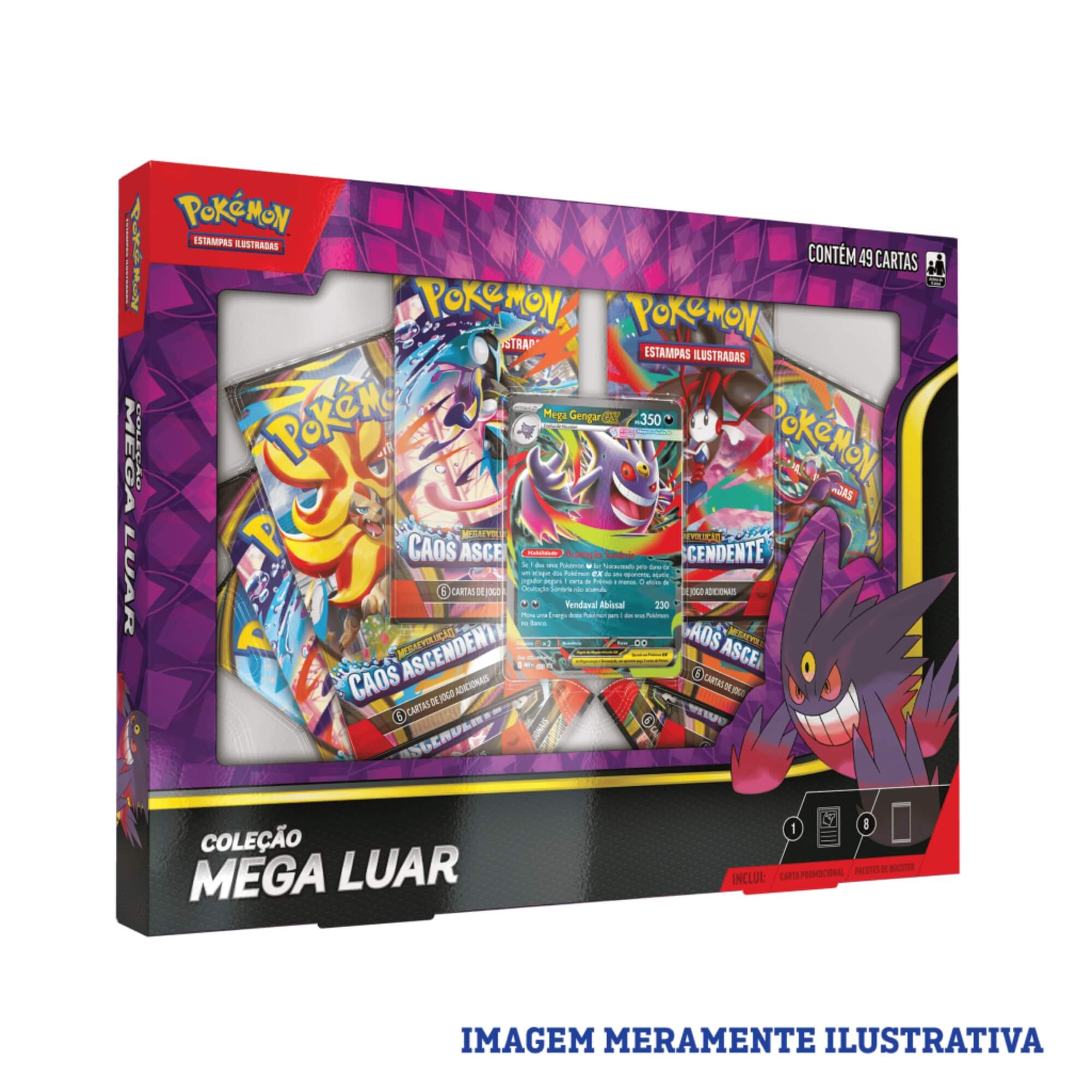 Pokemon 2x Box Coleção Mega Luar - Clefable e Gengar Copag - 37165