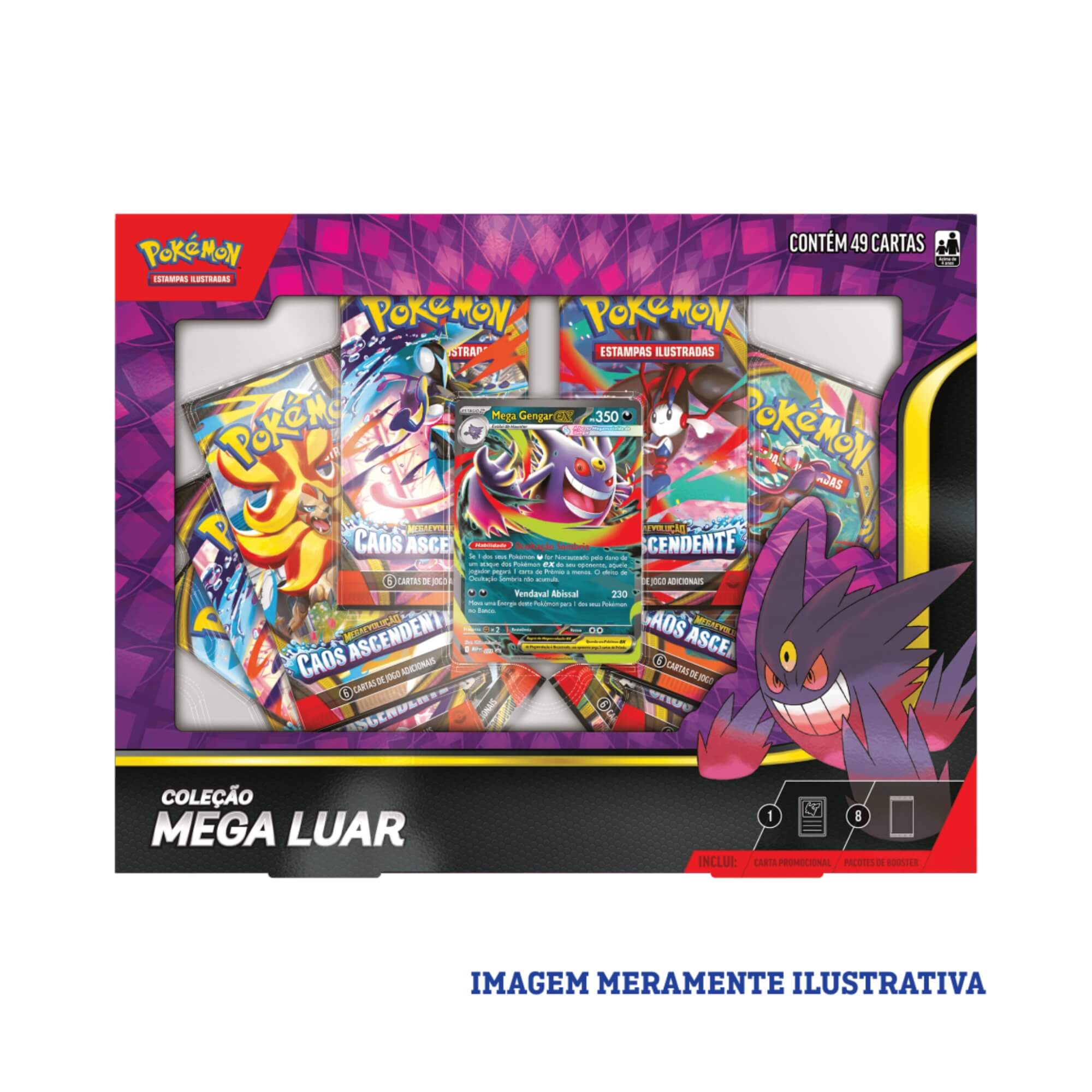 Pokemon 2x Box Coleção Mega Luar - Clefable e Gengar Copag - 37165