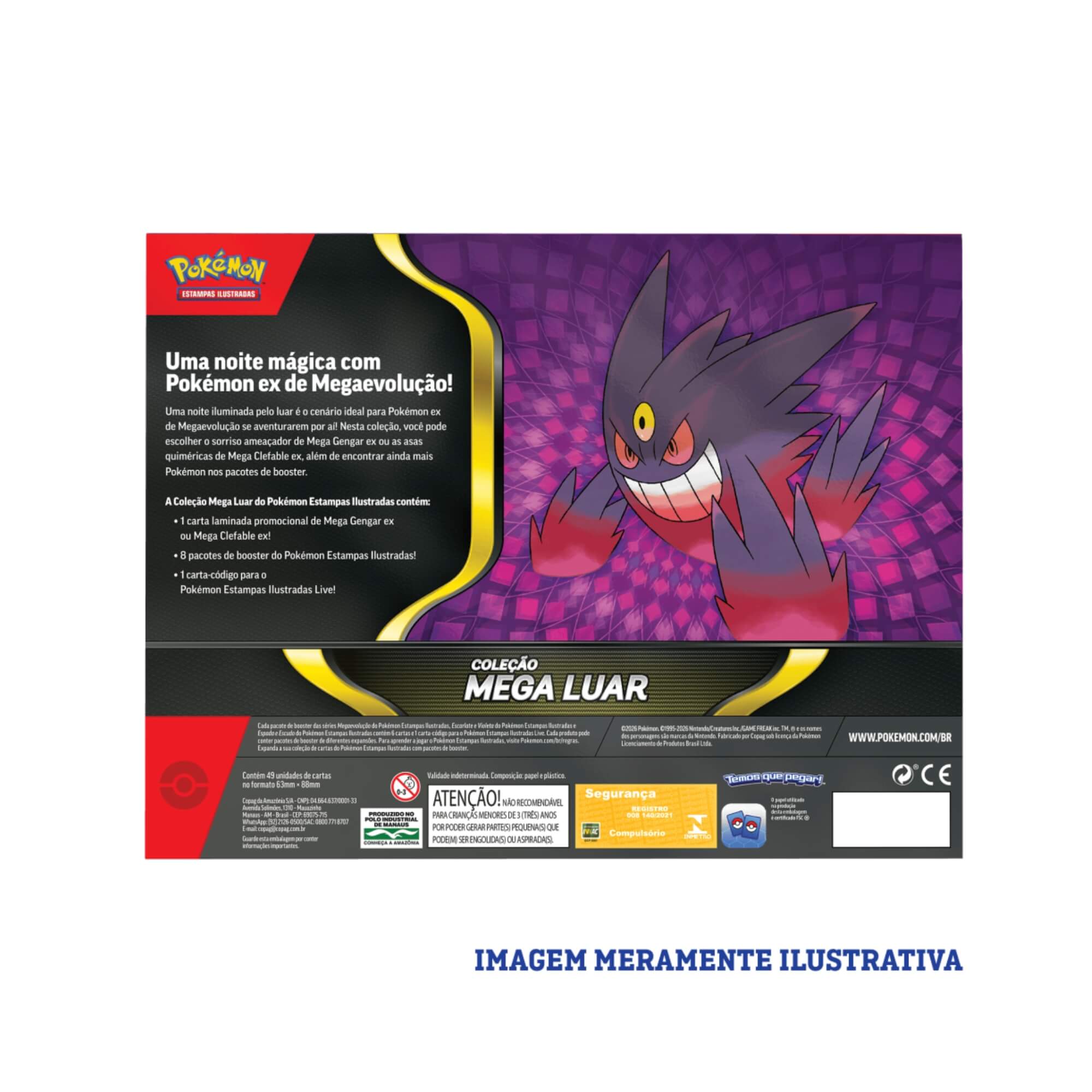 Pokemon 2x Box Coleção Mega Luar - Clefable e Gengar Copag - 37165