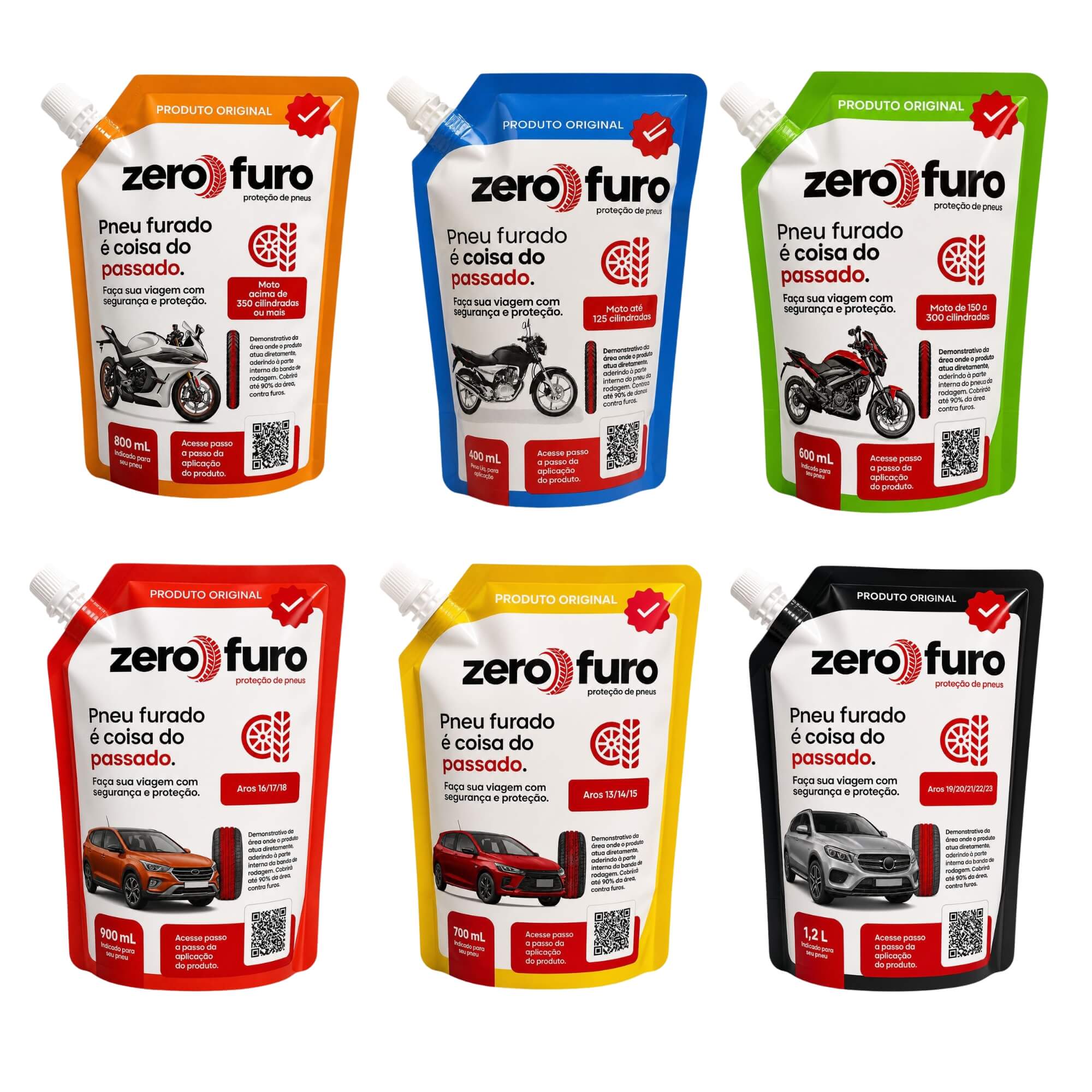 VAR Selante para Pneu Carro e Moto Zero Furo (Escolha)