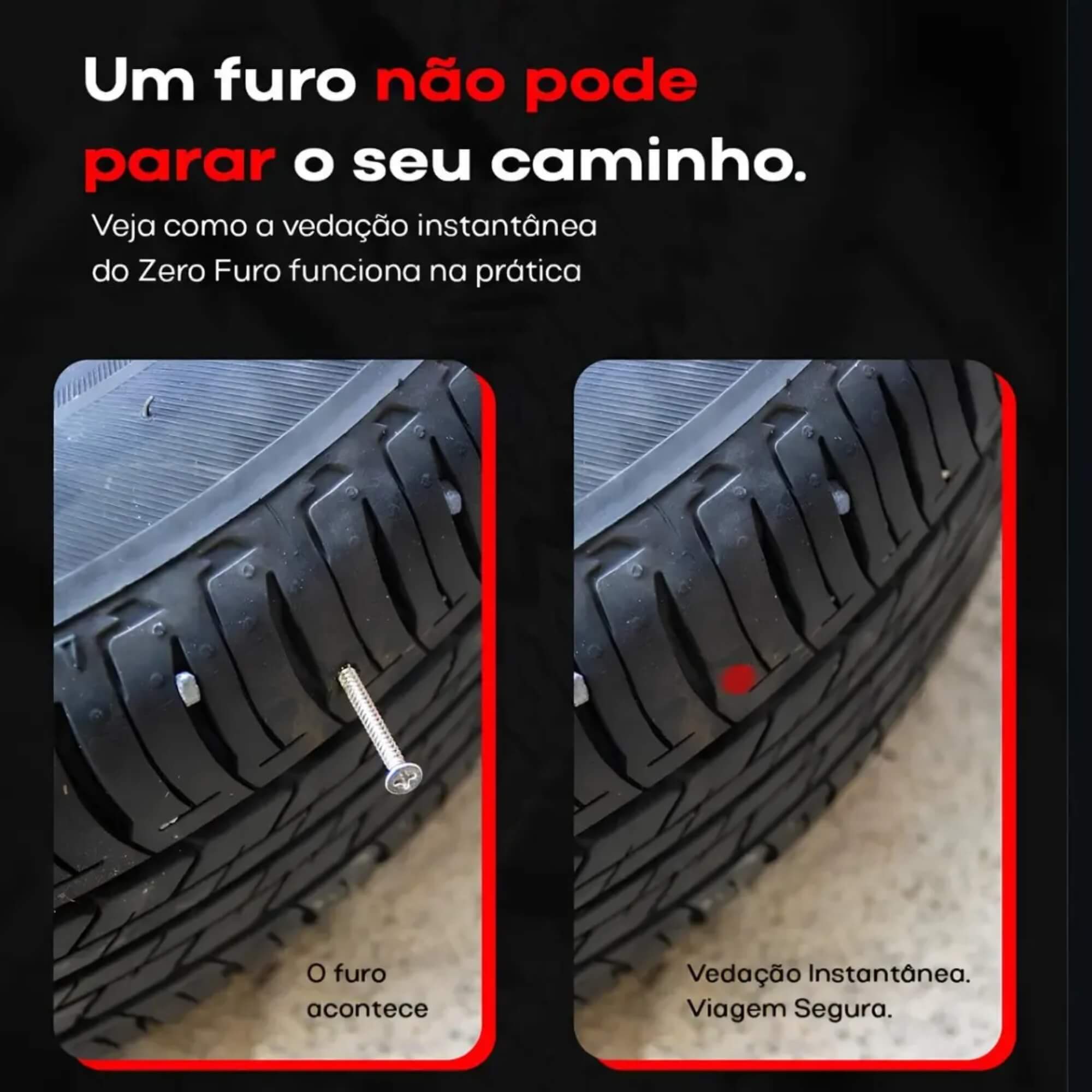 VAR Selante para Pneu Carro e Moto Zero Furo (Escolha) Modelo:Carro Aros 19 a 23 1,2L