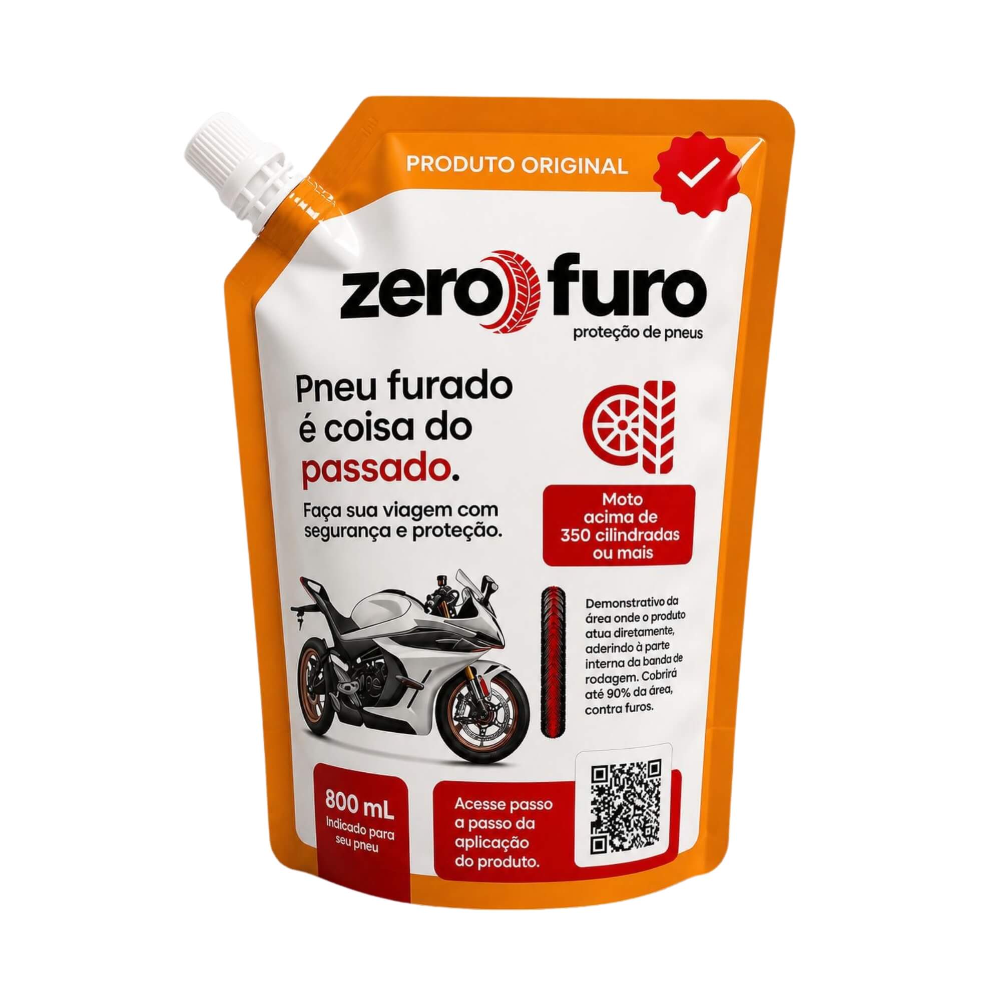 VAR Selante para Pneu Carro e Moto Zero Furo (Escolha) Modelo:Moto Acima de 350cc 800ml