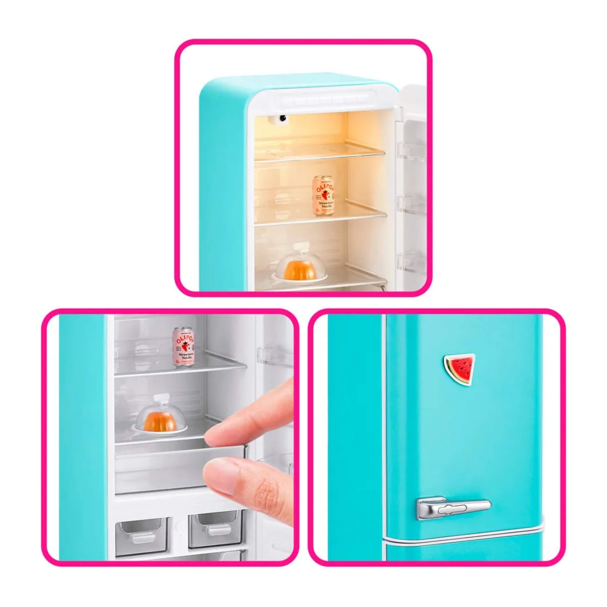 Brinquedo Geladeira Mini Brands Fill The Fridge c/ Acessórios Candide - 77021