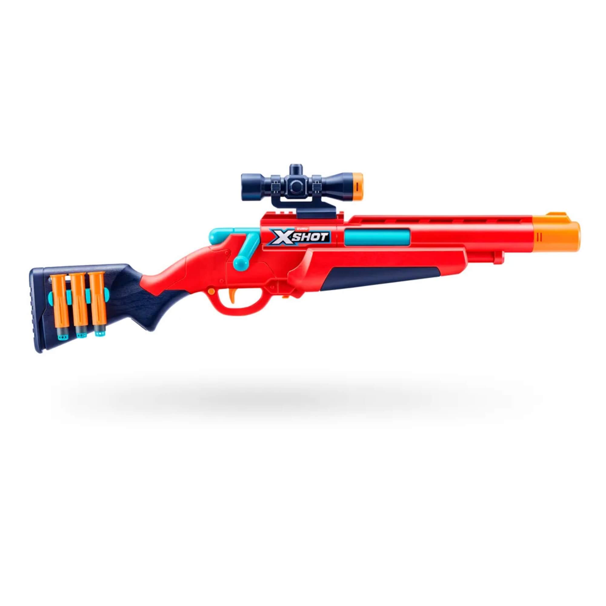 Brinquedo Lançador de Dardos X-Shot Red Ejector Shell com 8 Dardos Candide - 56016