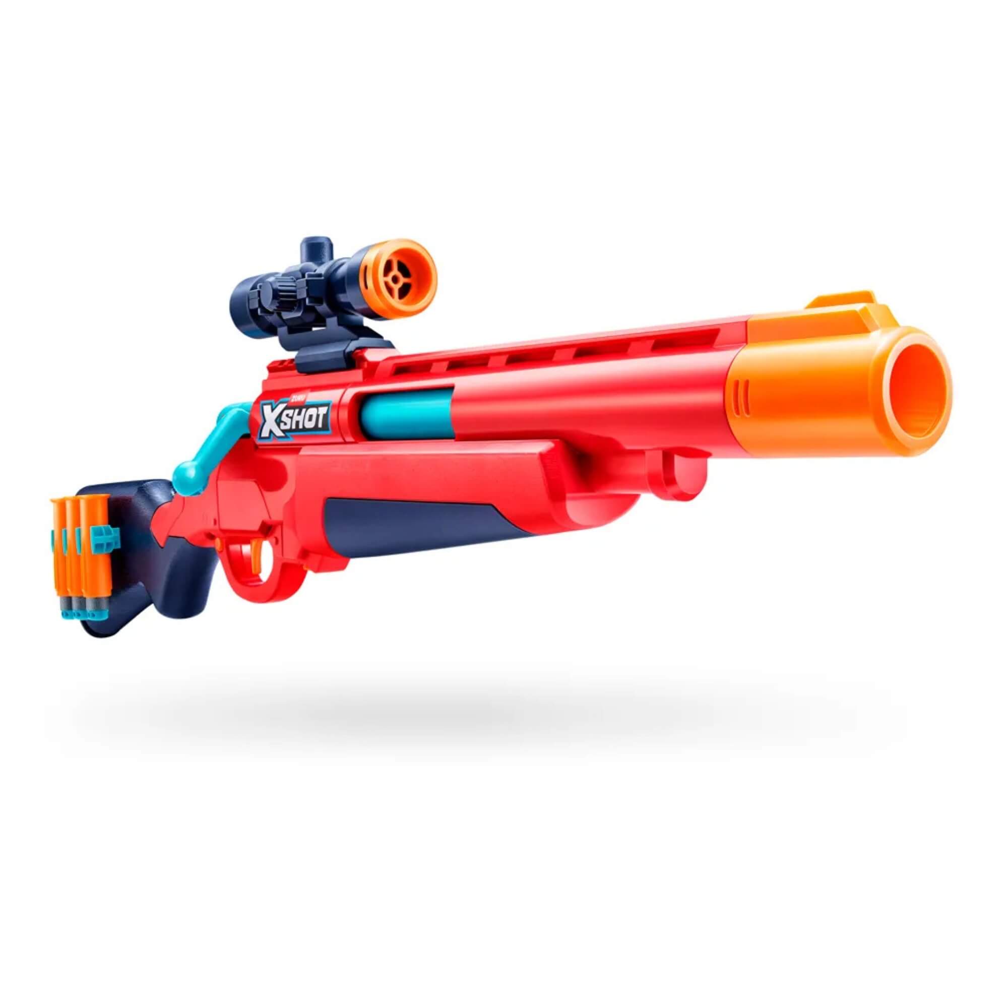 Brinquedo Lançador de Dardos X-Shot Red Ejector Shell com 8 Dardos Candide - 56016