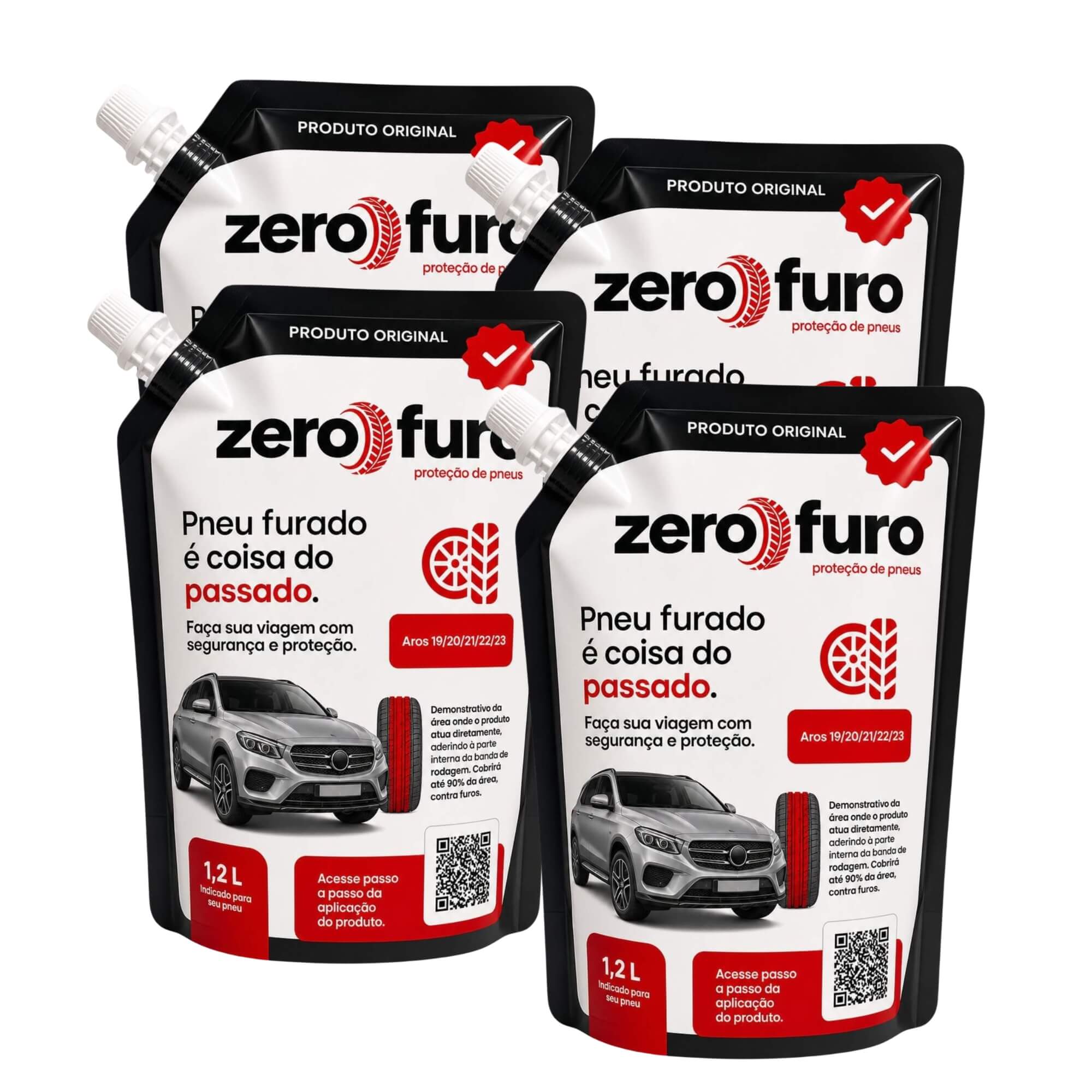 COMP Kit Selante para Pneu 1,2L Carro aros 19"/20"/21"/22"/23" Zero Furo
