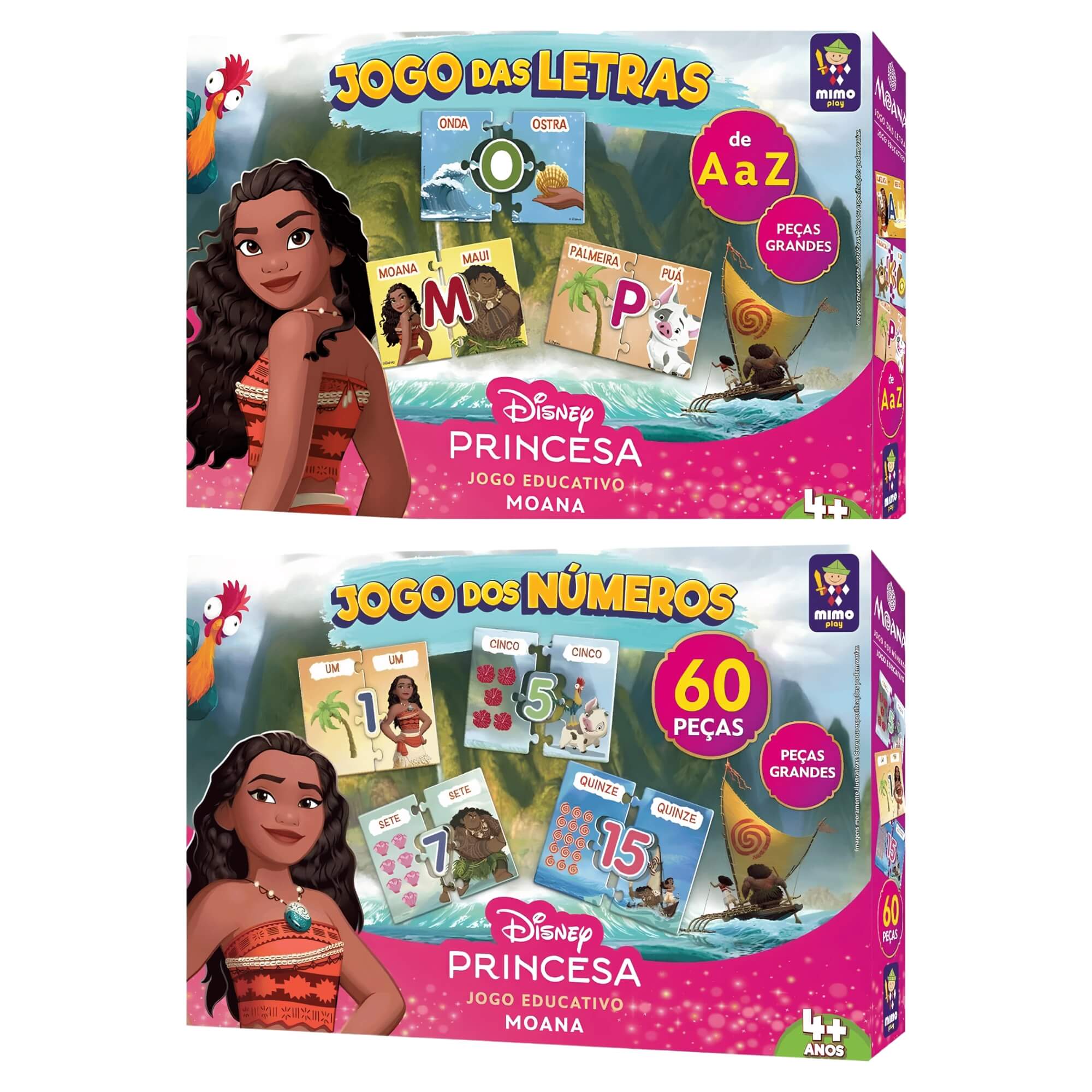 COMP Kit Educativo Moana Jogo dos Números e das Letras