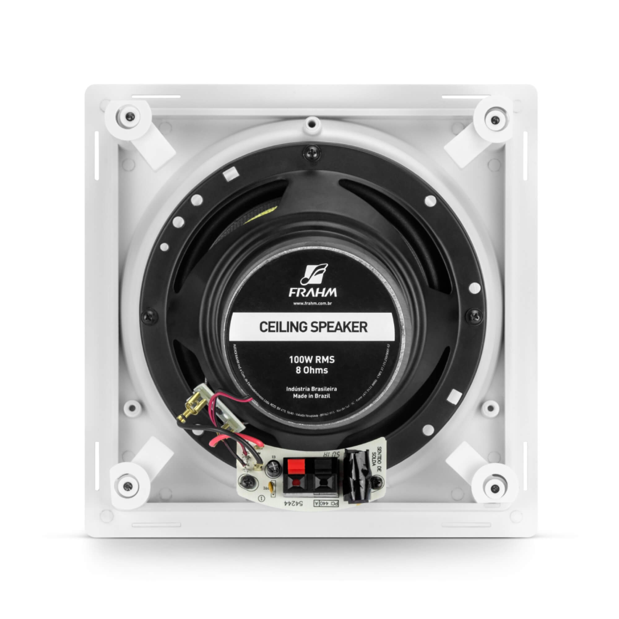 Caixa de Som de Embutir Angulada HS 6" 100W Quadrada - Telar Alumínio Frahm - 31831