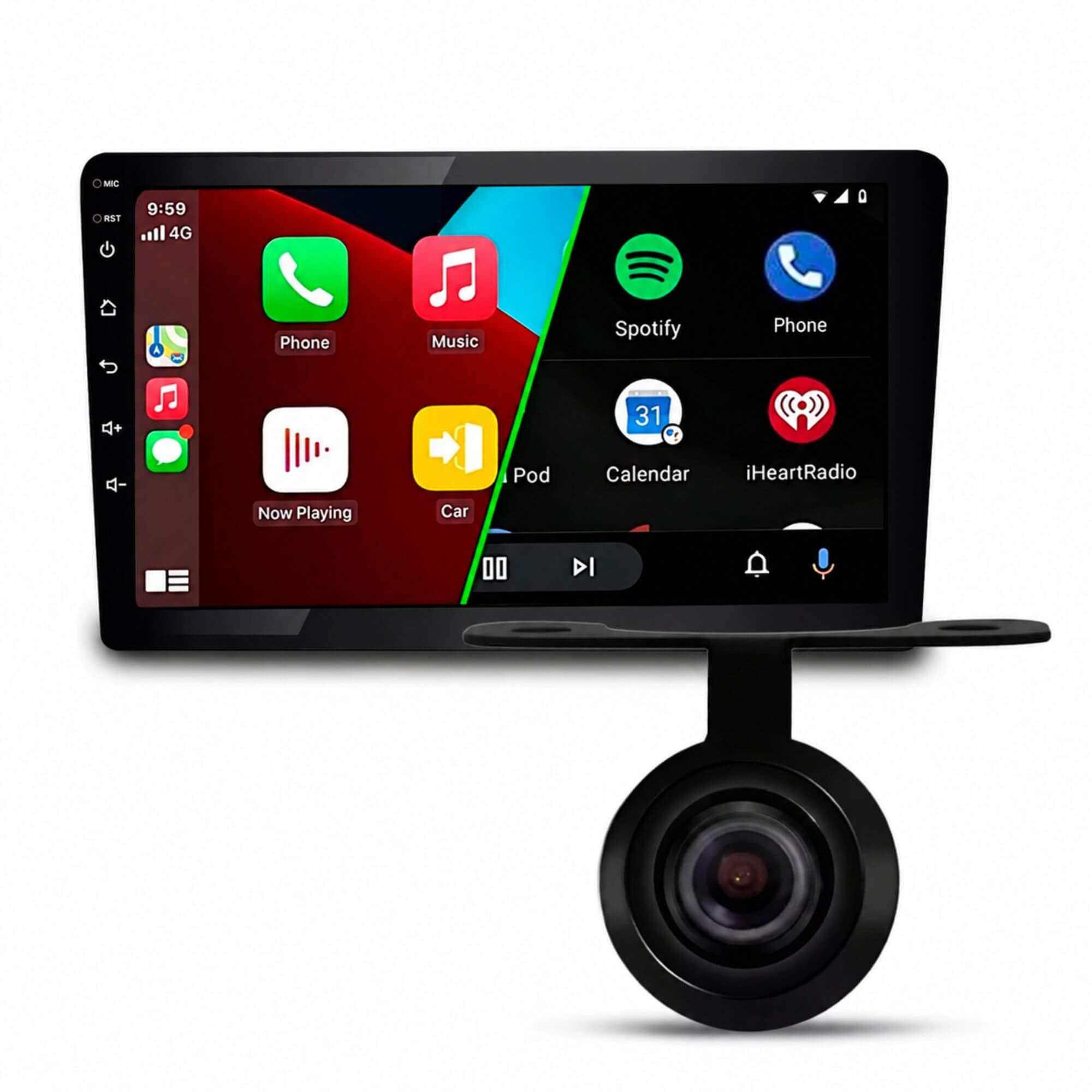 COMP Multimídia 9 Polegadas Mp5 Carplay Android Auto Sem fio Aplicativos + Câmera de Ré - Roadstar