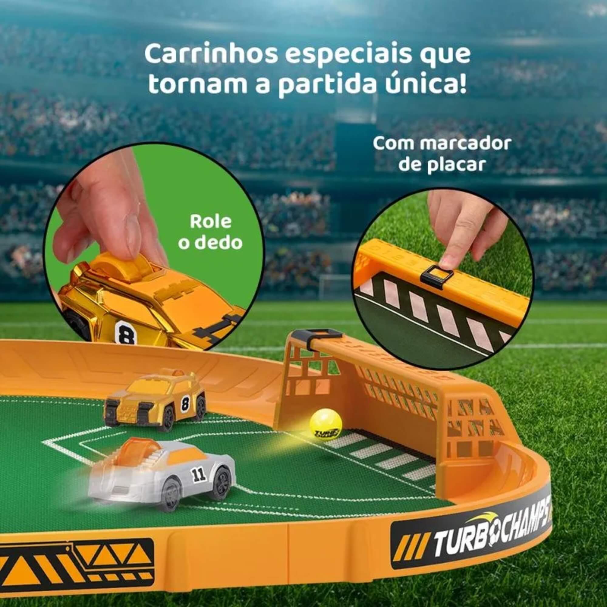 Playset Estádio De Futebol Turbo Champs Com Acessórios Multikids - BR2468