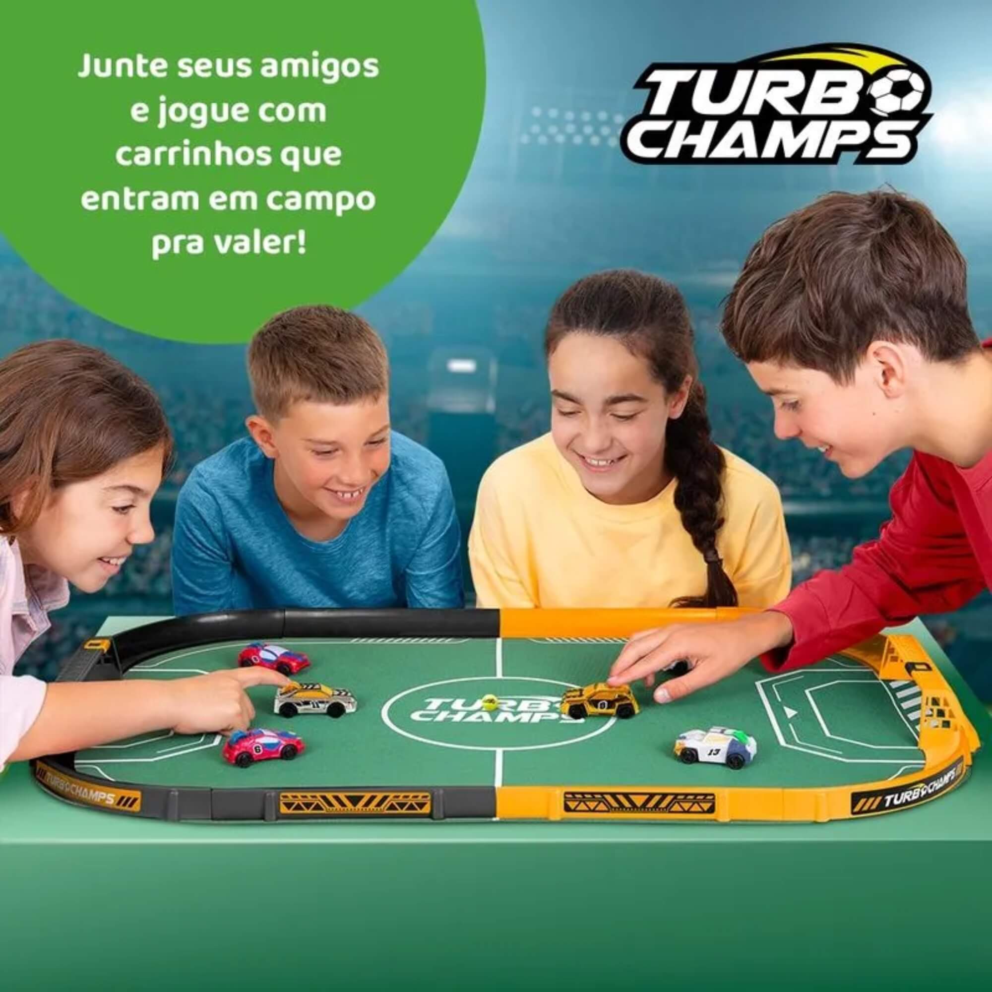 Playset Estádio De Futebol Turbo Champs Com Acessórios Multikids - BR2468
