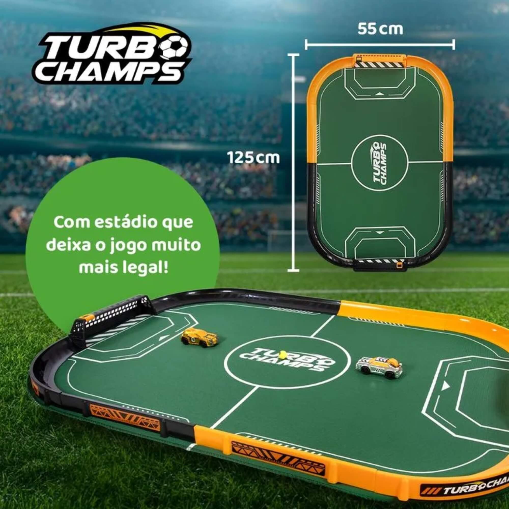 Playset Estádio De Futebol Turbo Champs Com Acessórios Multikids - BR2468