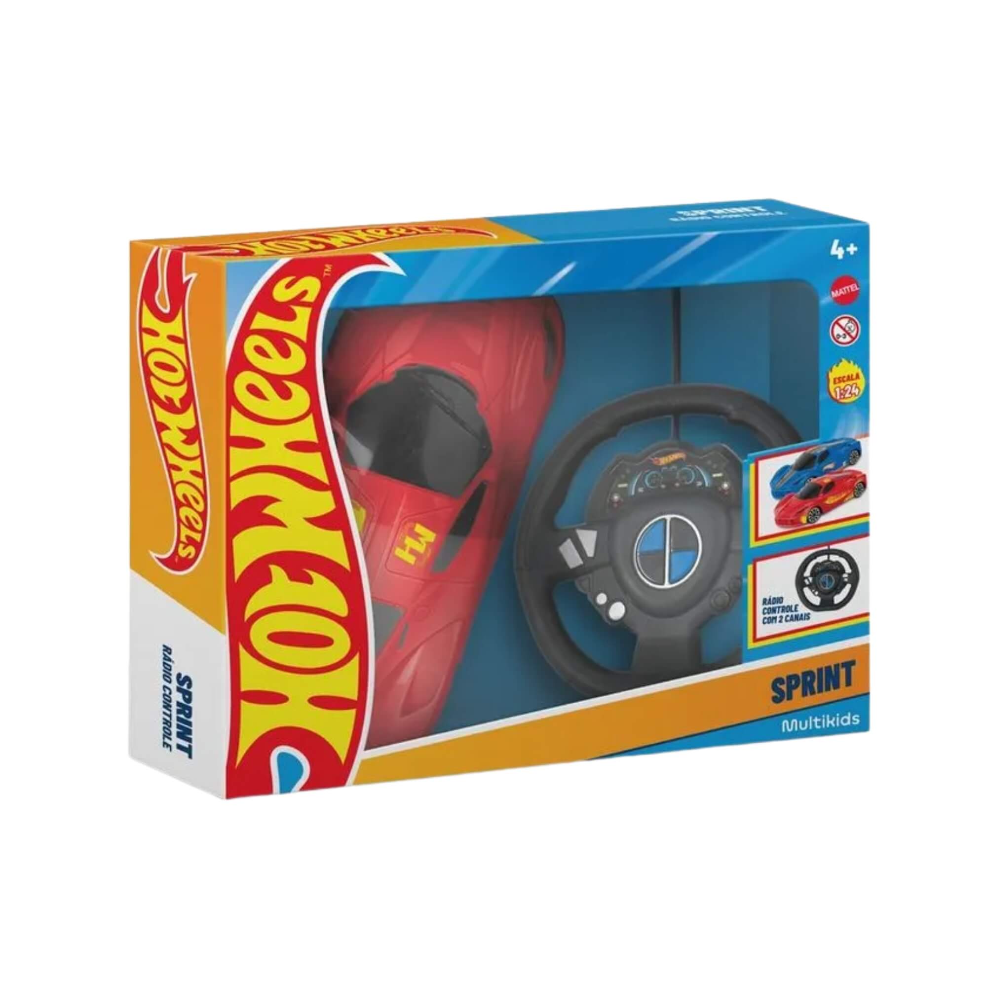 Carrinho Hot Wheels Controle Remoto 2 Canais Vermelho Multikids - BR2470