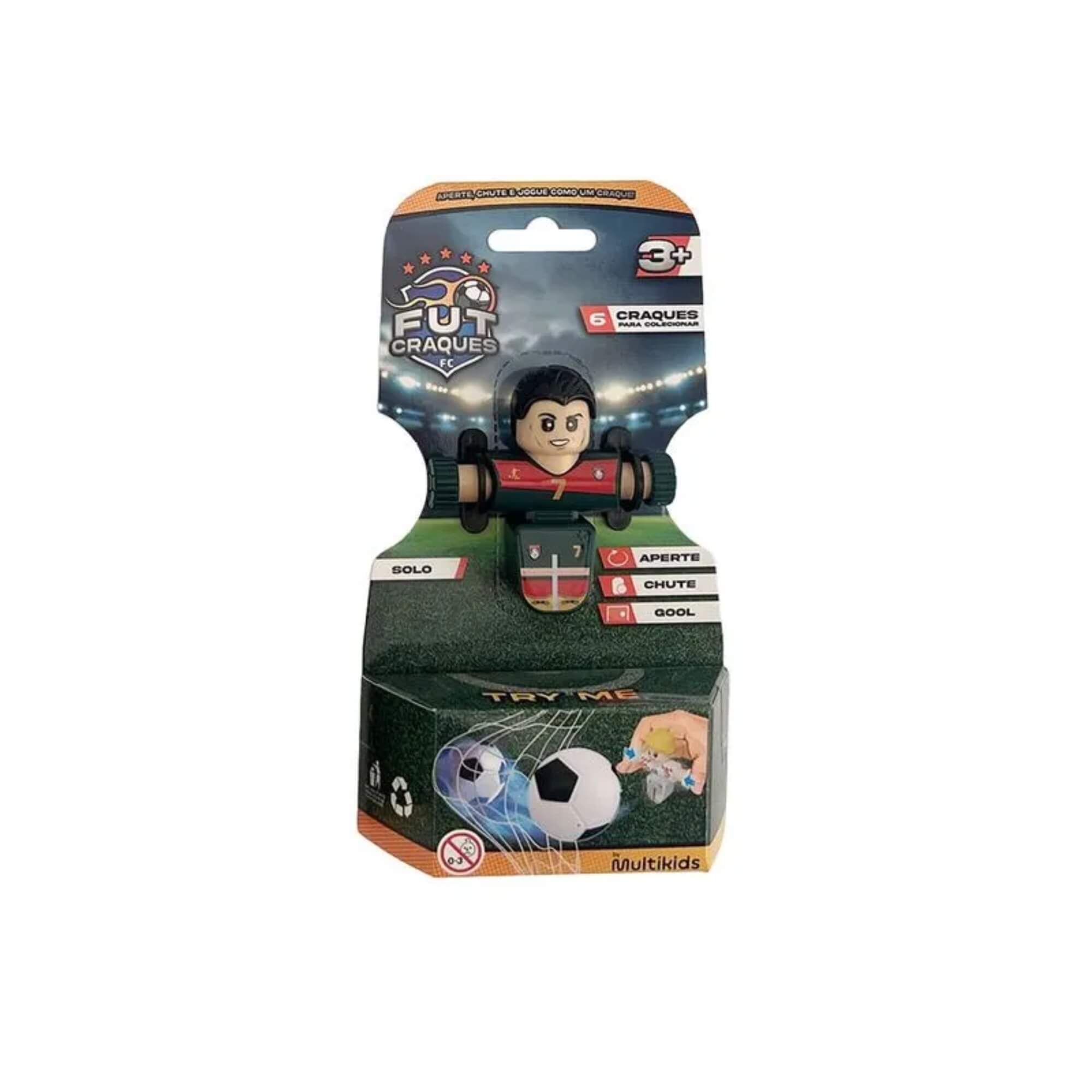 Boneco Fut Craques FC Jogador De Futebol Sortido e Unitário Multikids - BR2573
