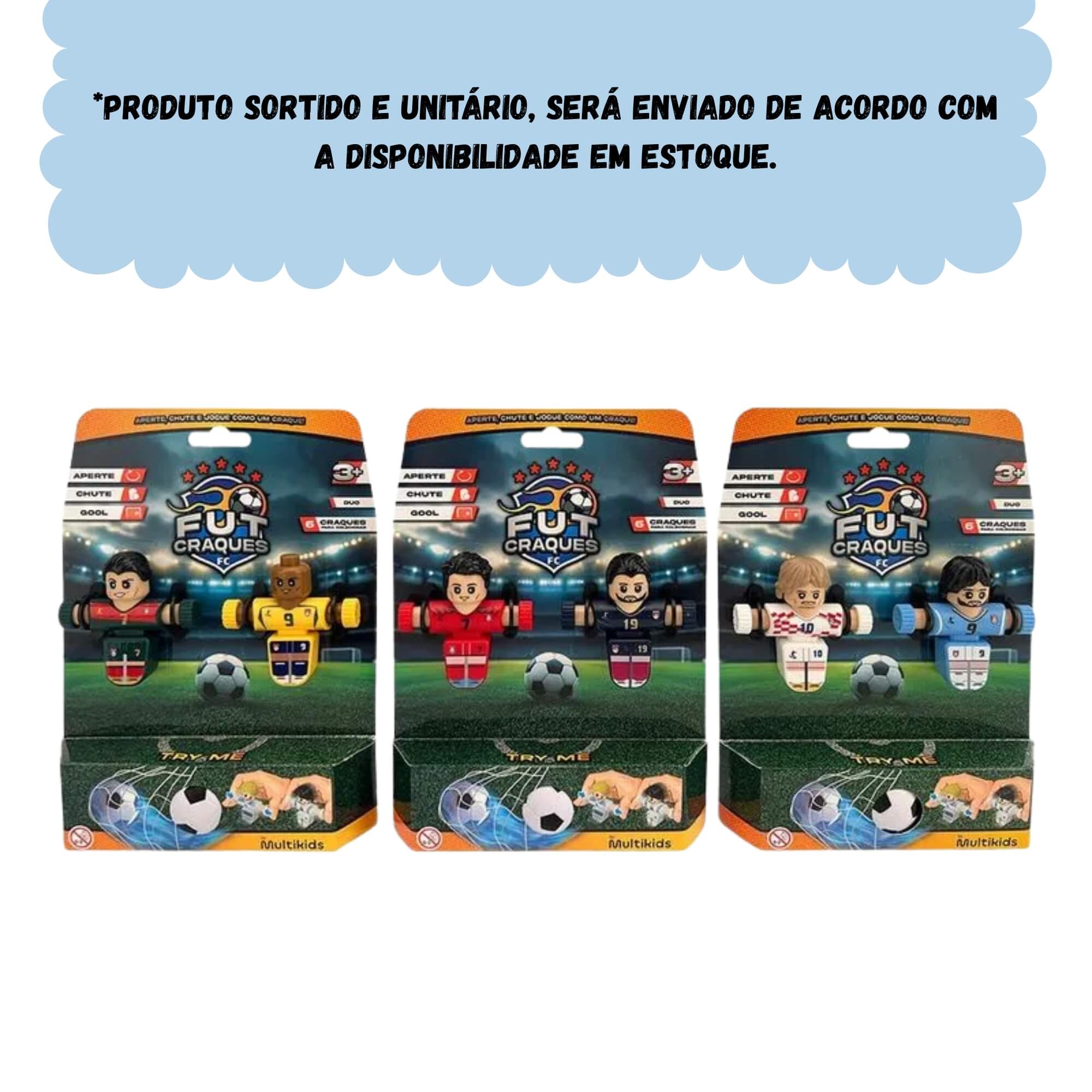 Fut Craques FC Duo Futebol Para Duplas Sortido e Unitário Multikids - BR2574