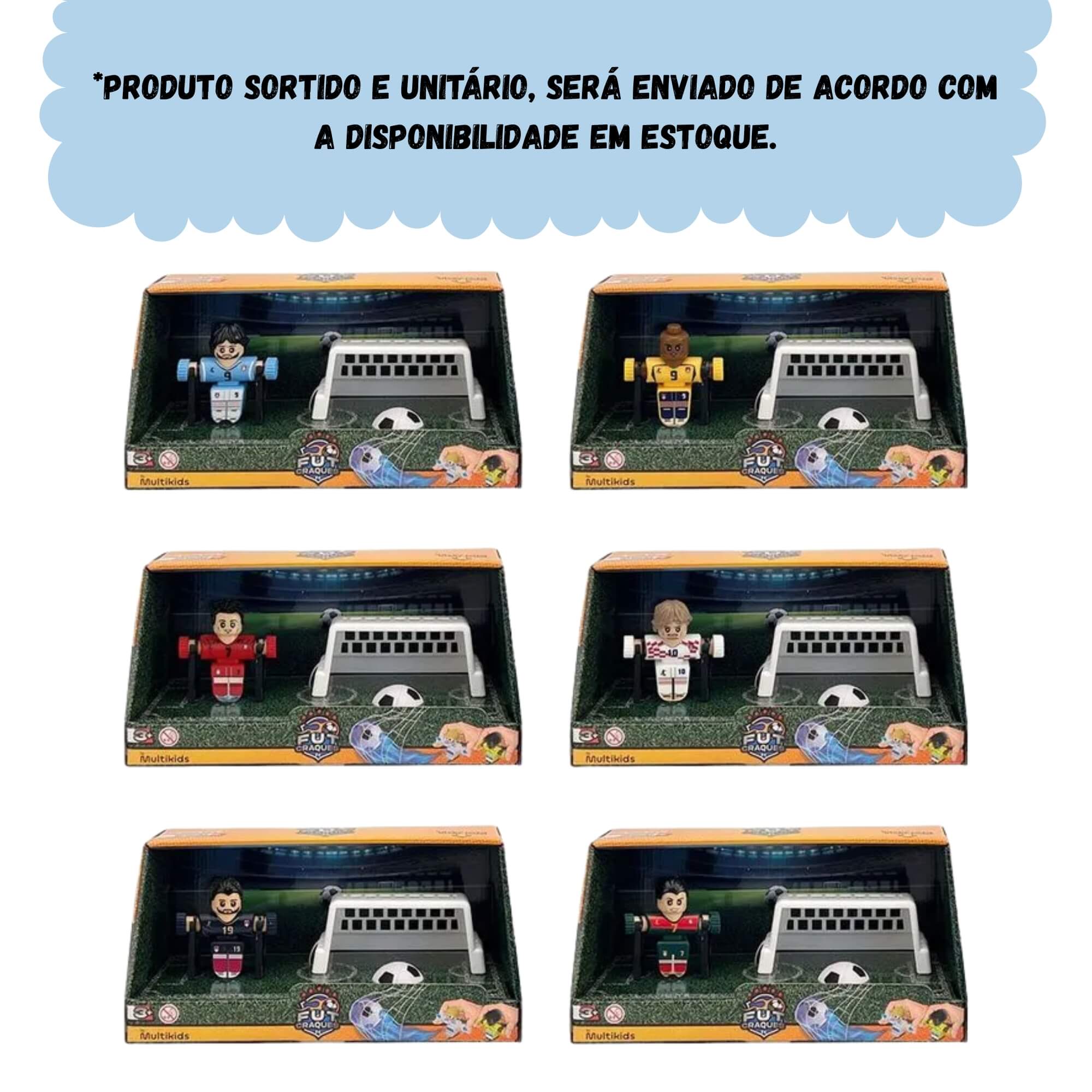 Brinquedo Fut Craques FC Pack Arena Solo Modelo Sortido e Unitário Multikids - BR2575