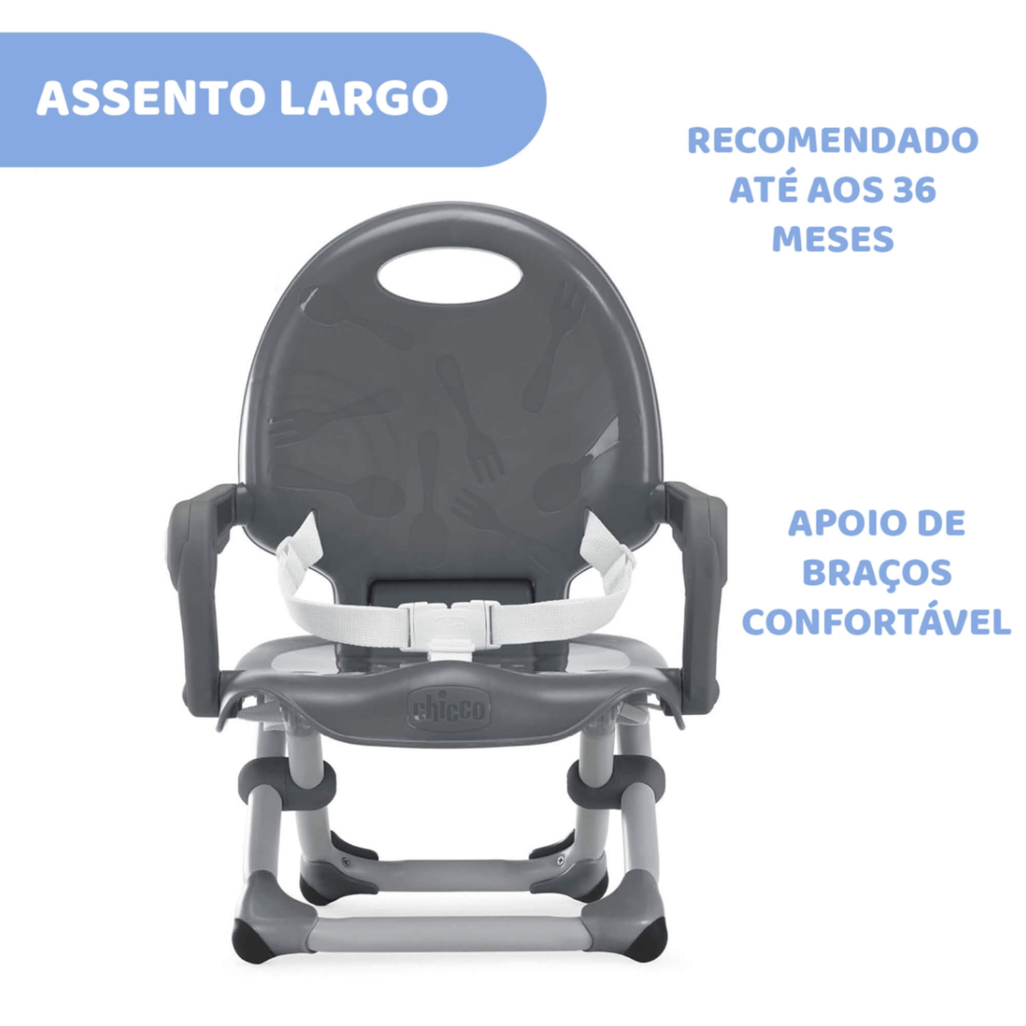 Assento Elevatório Pocket Snack cor Cinza Chicco- 000005079340400000