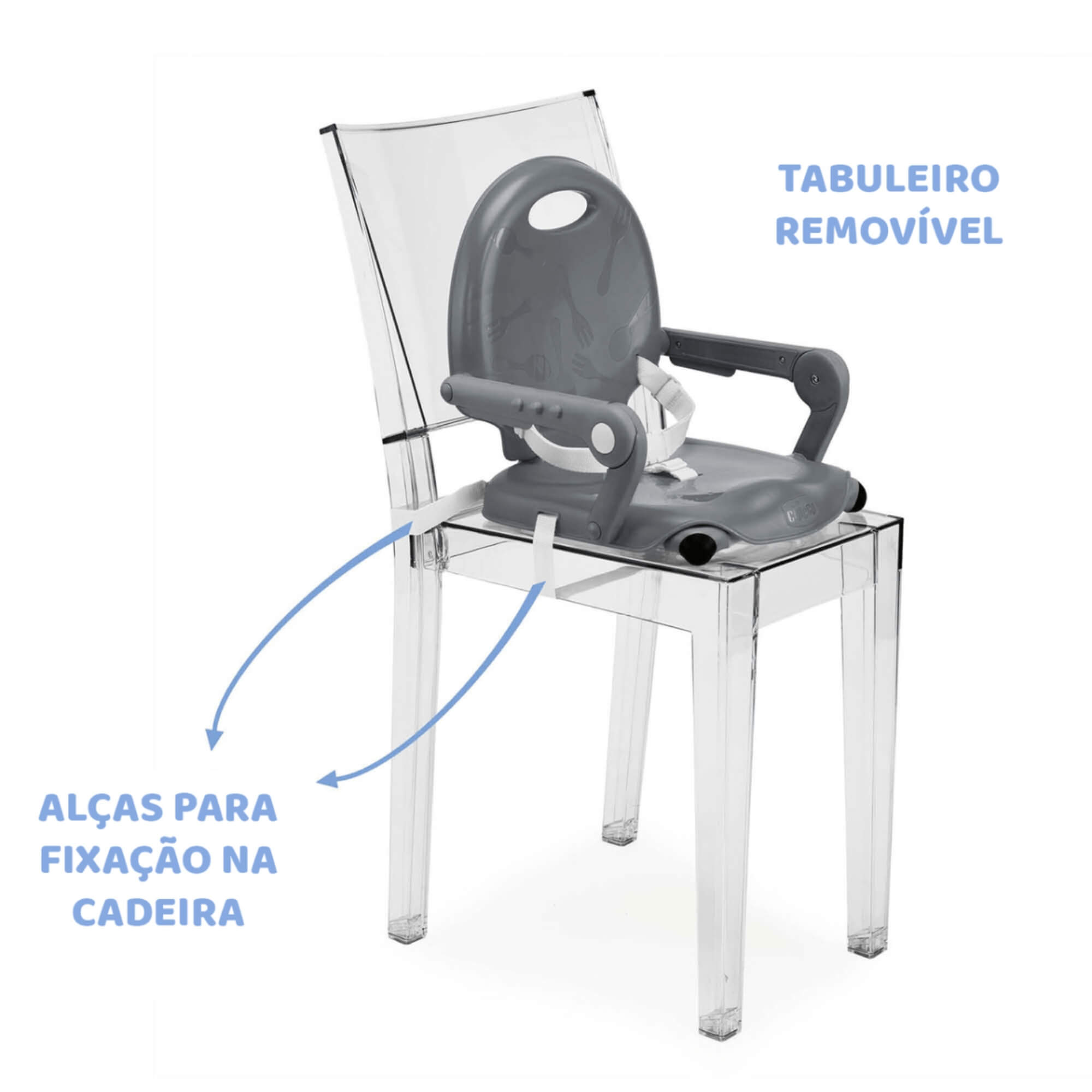 Assento Elevatório Pocket Snack cor Cinza Chicco- 000005079340400000