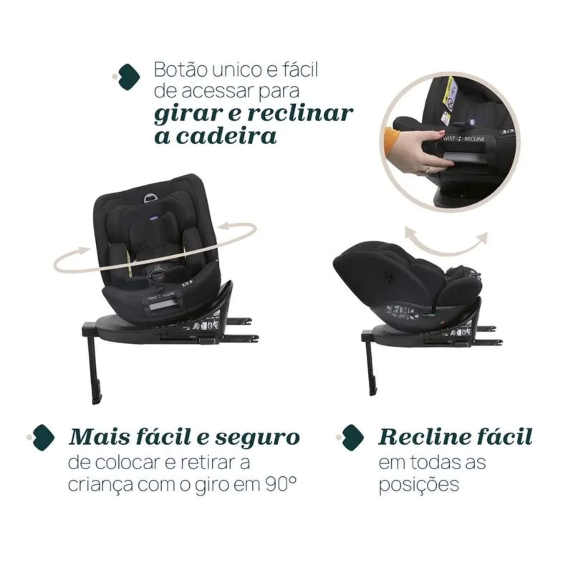 Cadeirinha Para Auto EverOne I-Size Isofix Preta Chicco - 000006087148950000
