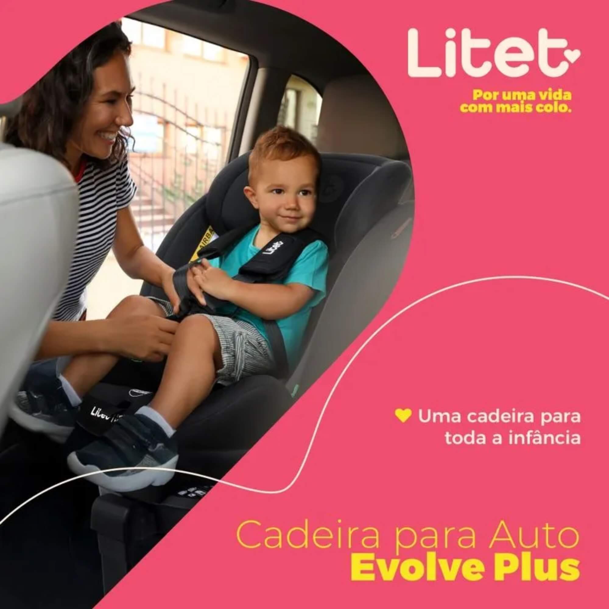 Cadeirinha Infantil Para Carro Evolve Plus 360° I-Size 40 A 150cm Litet - BB660