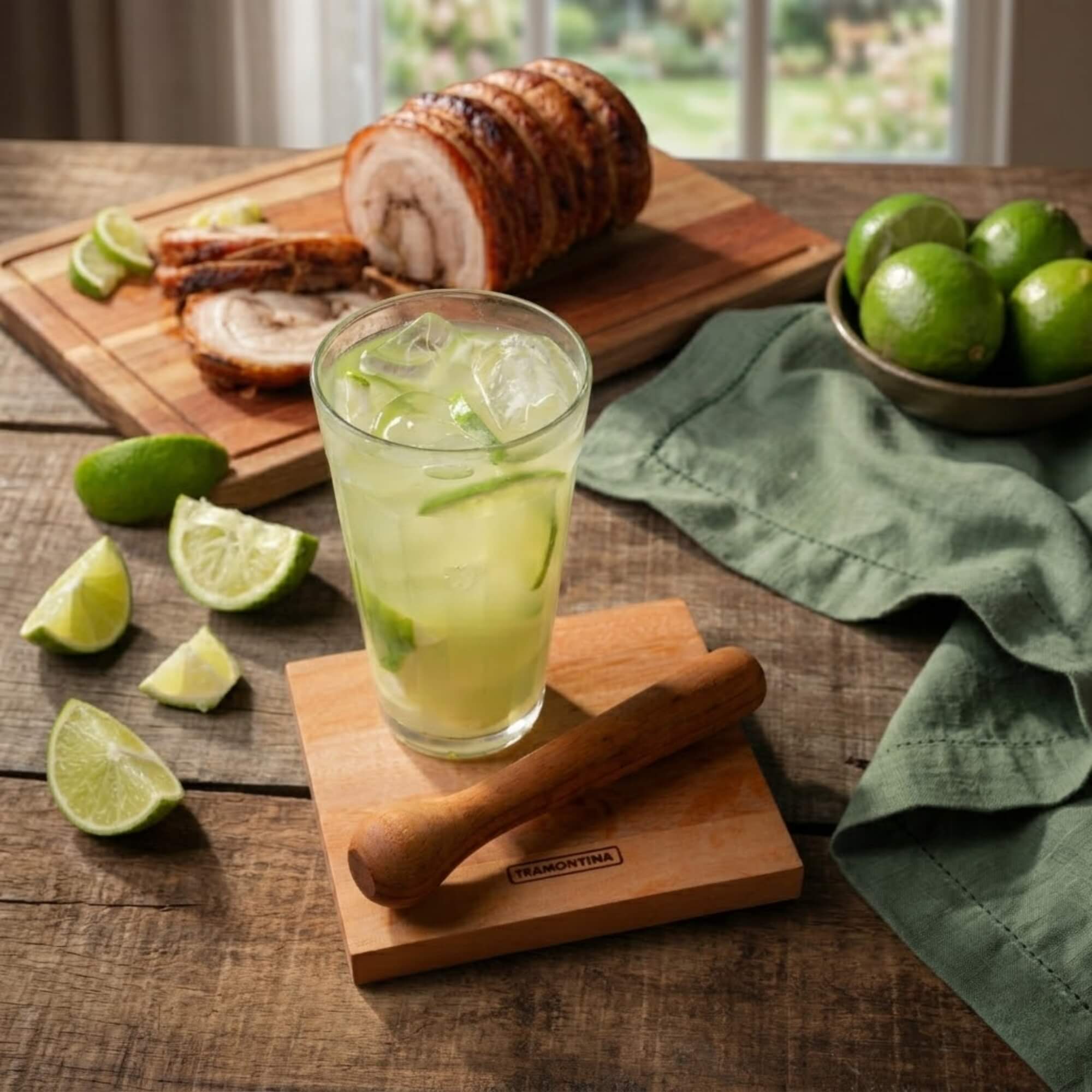 Kit Caipirinha Econômico Em Madeira Jatobá 3 Peças - Tramontina 10239803
