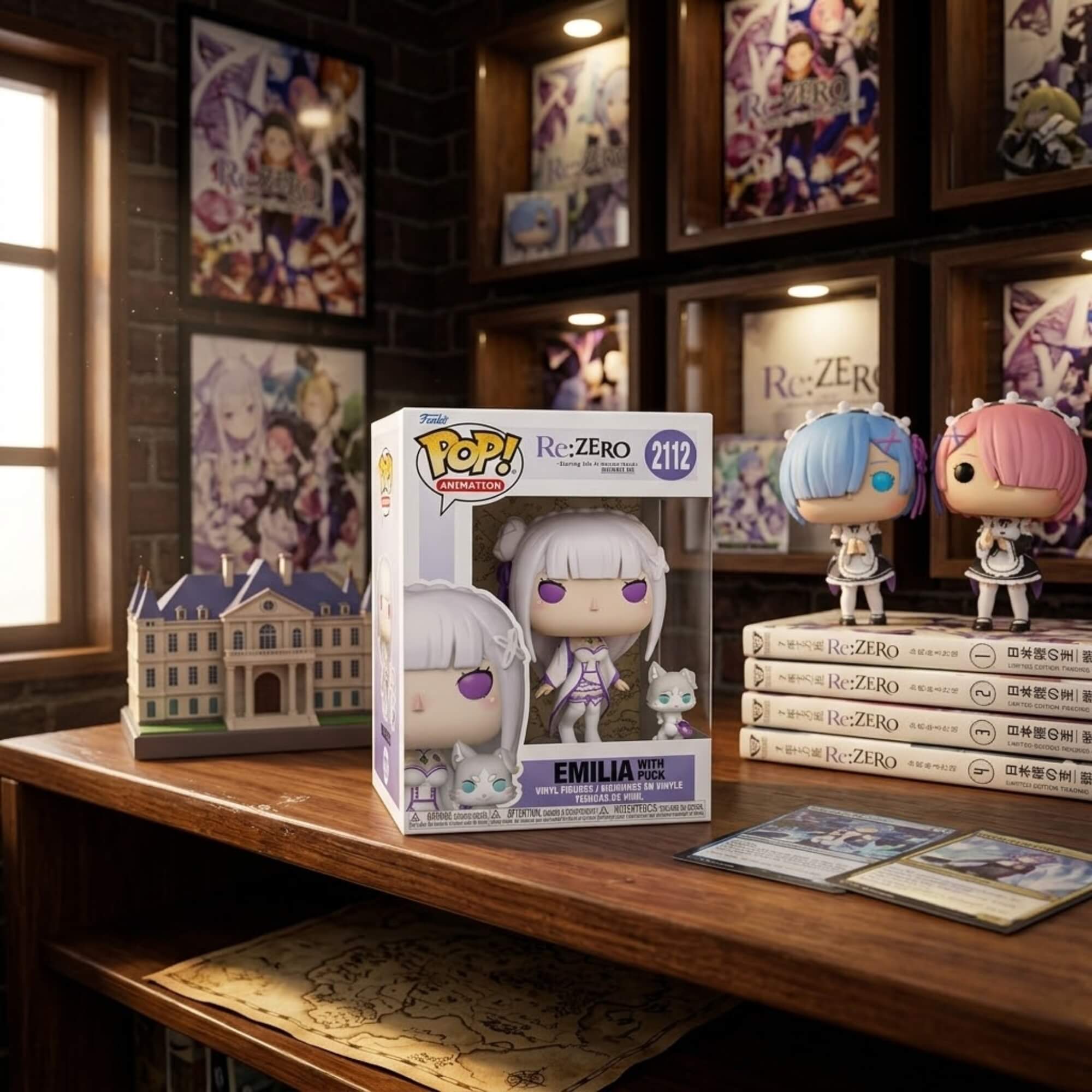Boneco Funko Pop Buddy Re:Zero Emilia E Puck Colecionável - 12489