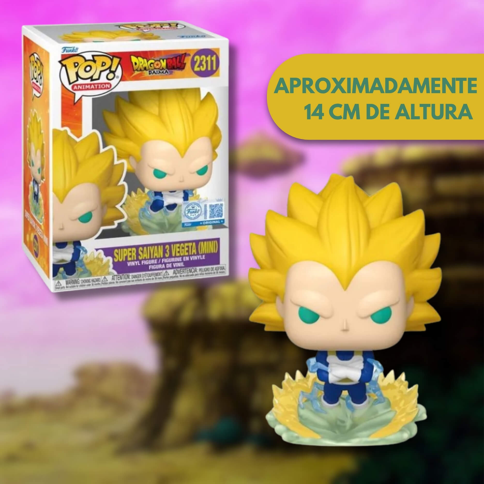 Boneco Funko Pop! Exclusivo Dragon Ball Daima - Super Saiyajin 3 Vegeta Candide - 12895