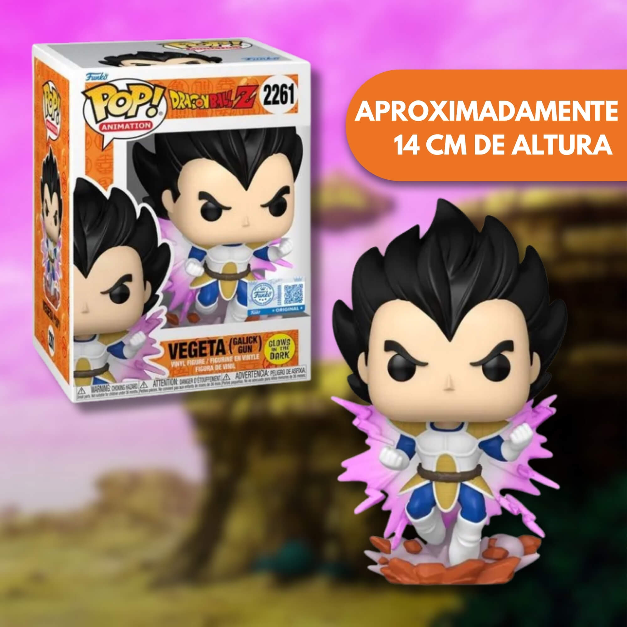 Boneco Colecionável Funko Pop! Exclusivo Dragon Ball Z - Vegeta Galick Gun (Glow) Candide - 12992