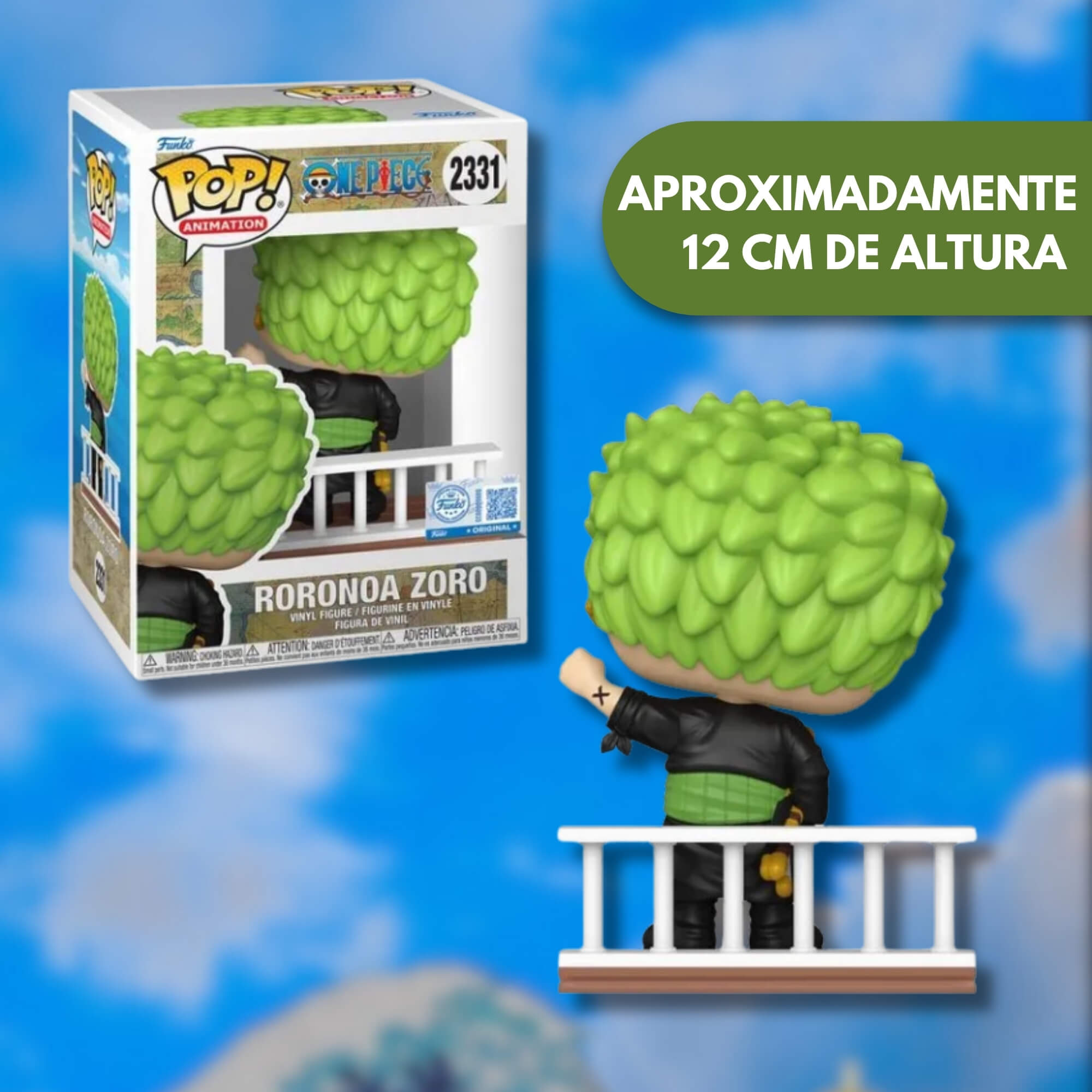 Boneco Colecionável Funko Pop! Exclusivo One Piece Alabasta - Zoro Candide - 12837
