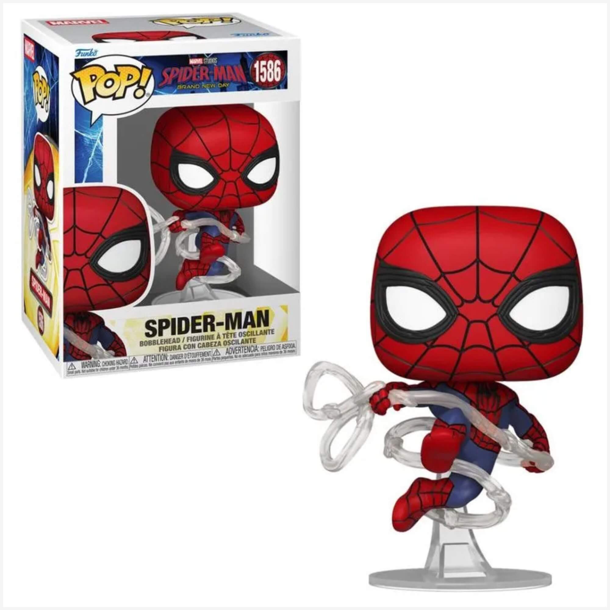 Boneco Colecionável Funko Pop! Marvel Homem-Aranha: Um Novo Dia - com Teia Candide - 12930
