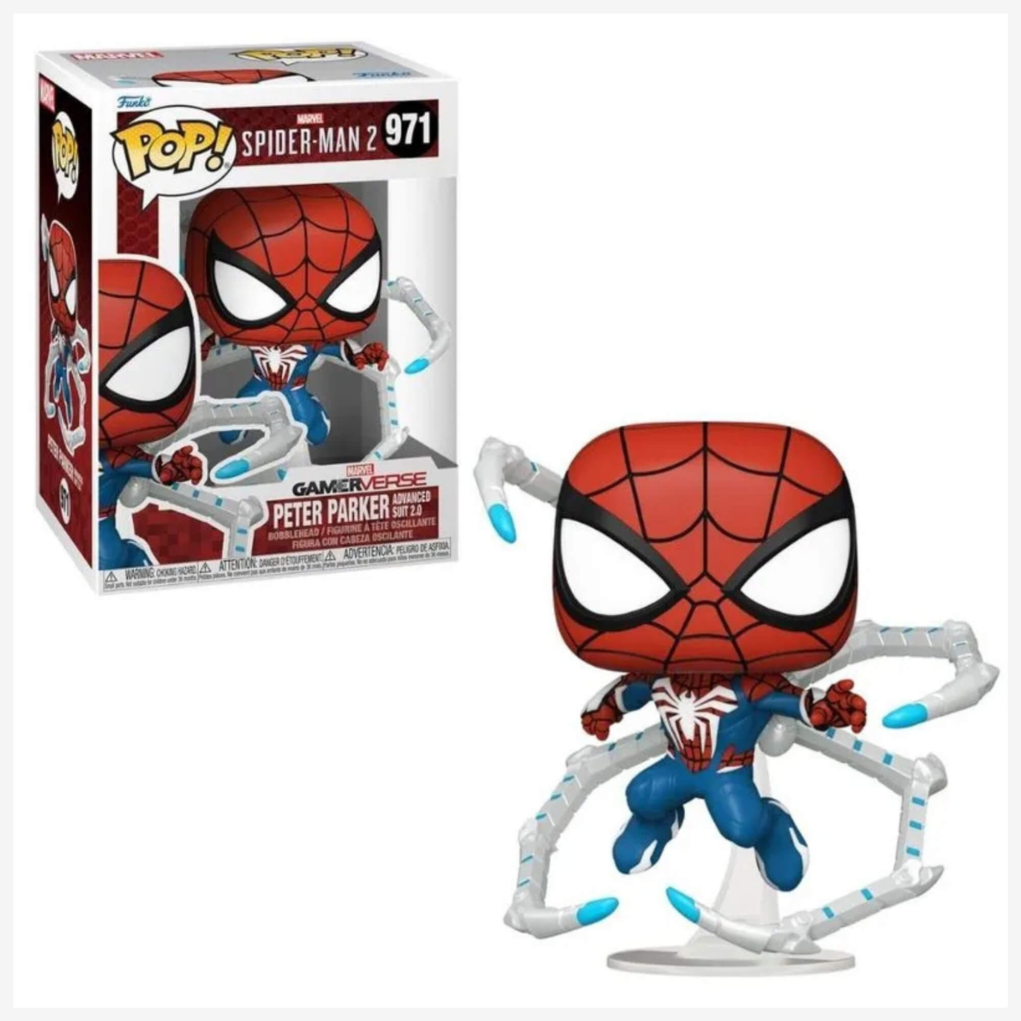 Boneco Funko Pop! Games - Homem-Aranha 2 - Peter Parker Traje Avancado 2.0 Candide - 11267