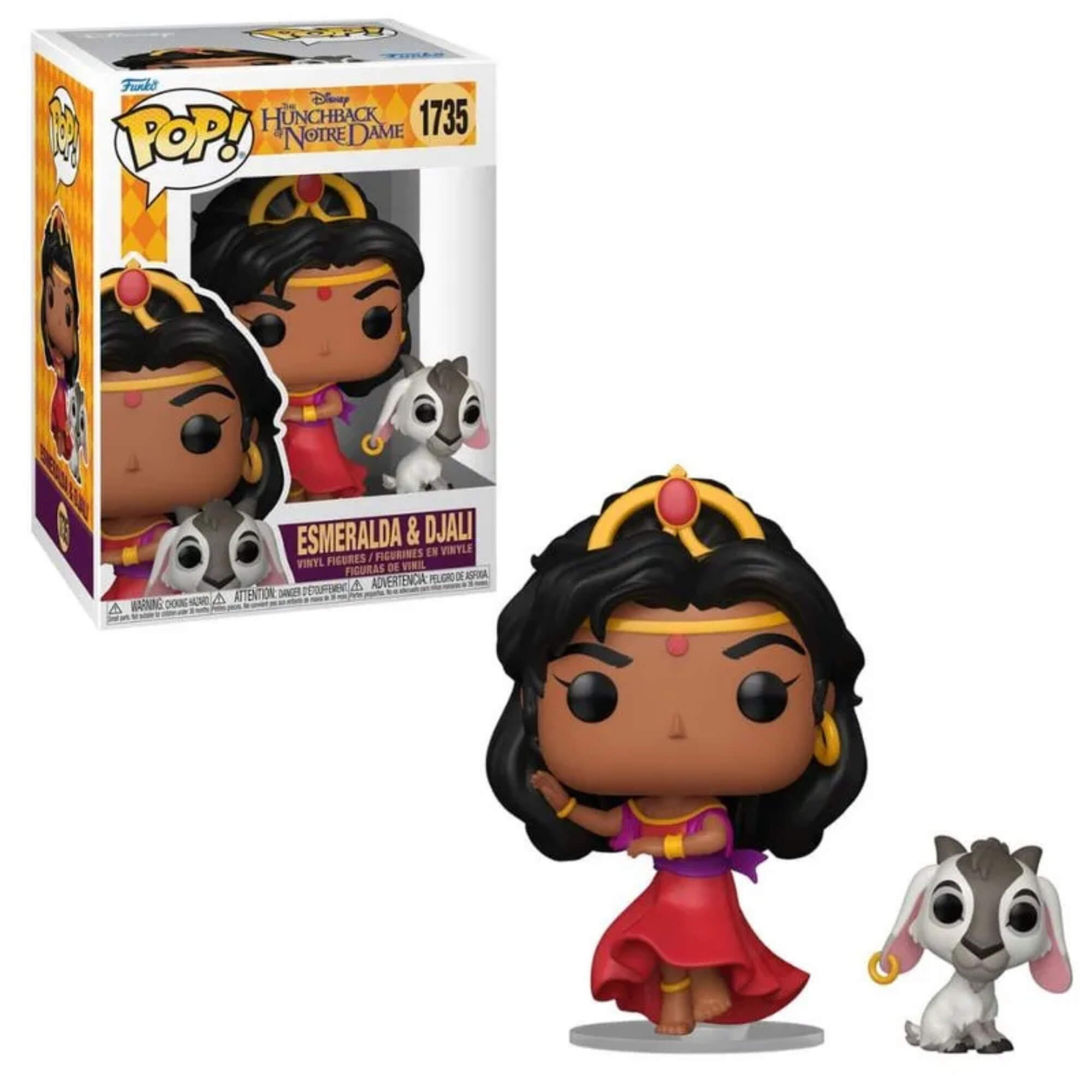 Boneco Funko Pop! Buddy Disney O Corcunda de Notre Dame - Esmeralda Djali Candide - 12941