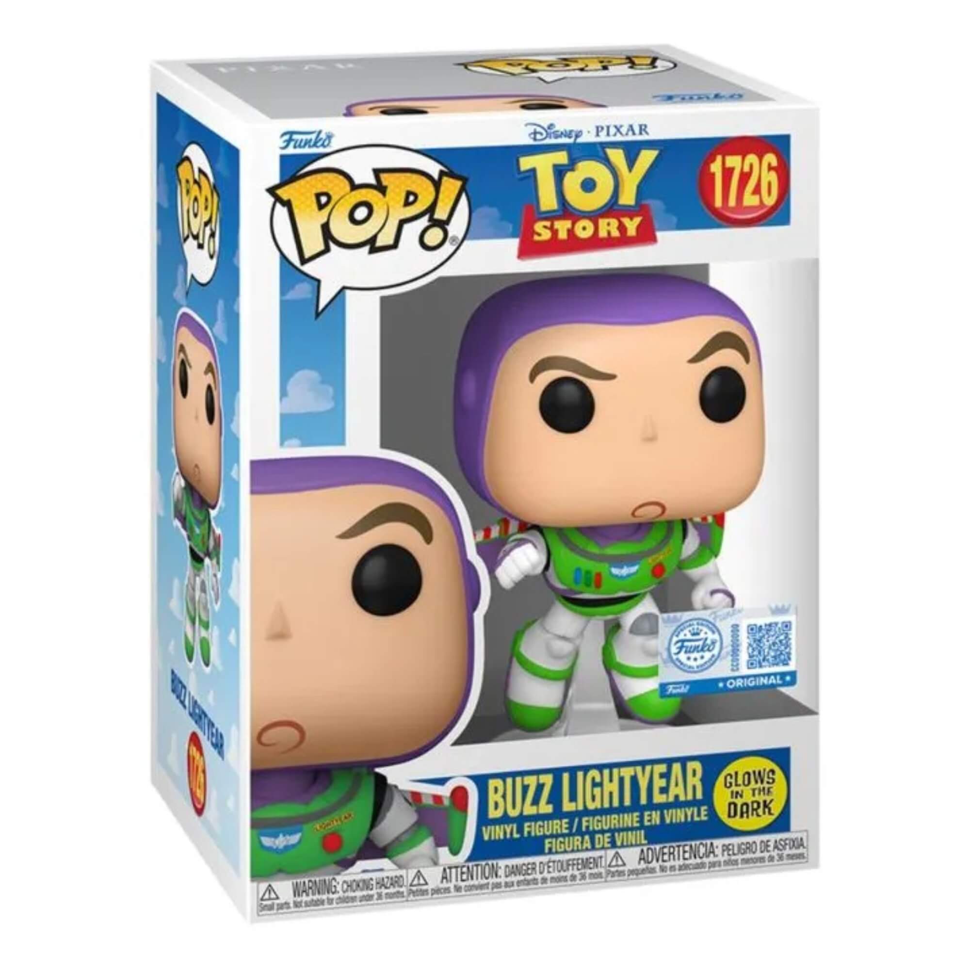 Boneco Colecionável Funko Pop! Exclusivo Disney Toy Story - Buzz Lightyear (Glow) Candide - 13004