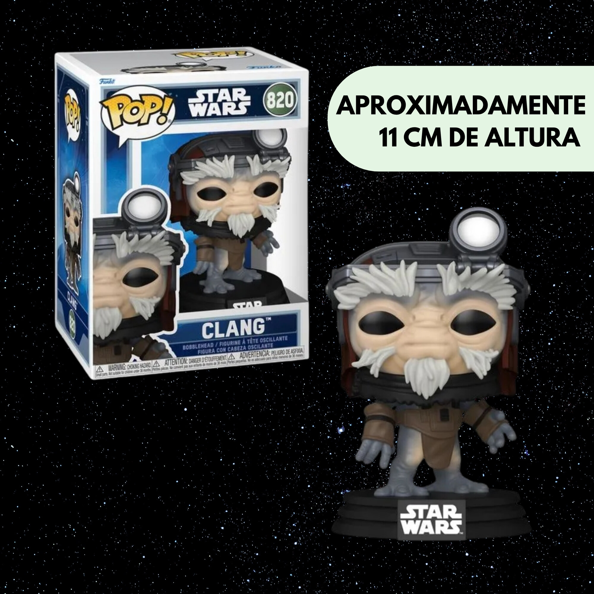 Boneco Colecionável Funko Pop! Star Wars Mandalorian e Grogu - Anzellan Candide - 12848
