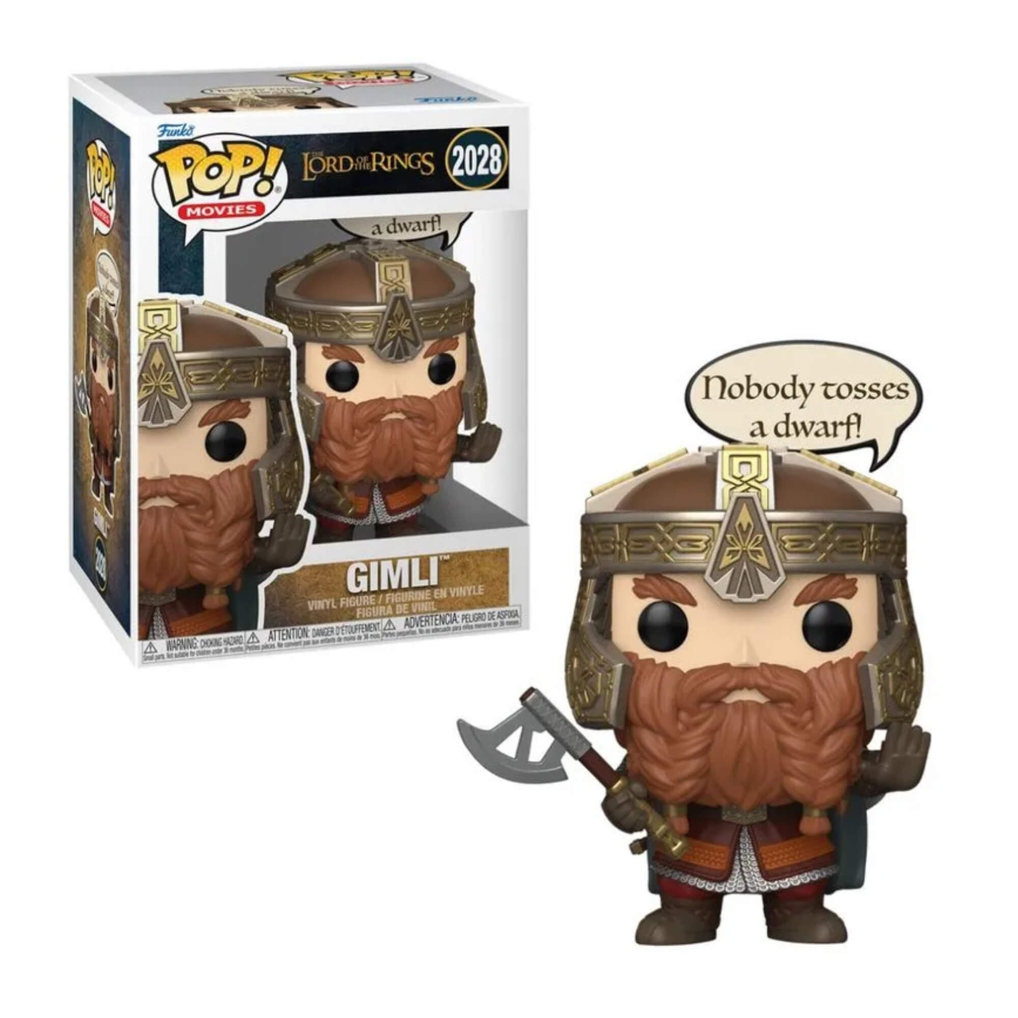 Boneco Colecionável Funko Pop! Sayings O Senhor dos Aneis - Gimli Candide - 12948